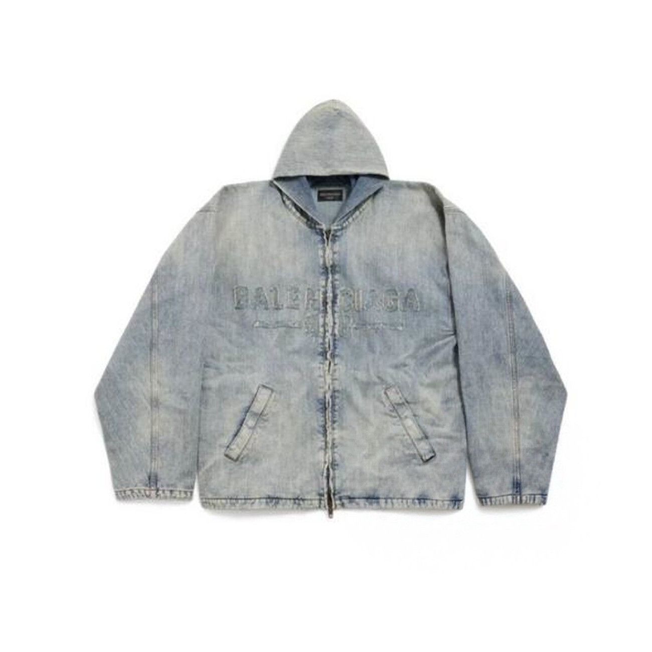 Balenciaga o1s1wg110526 Hooded Zip-Up Jacket in Blue Size US XL / EU 56 / 4 - 1 Preview