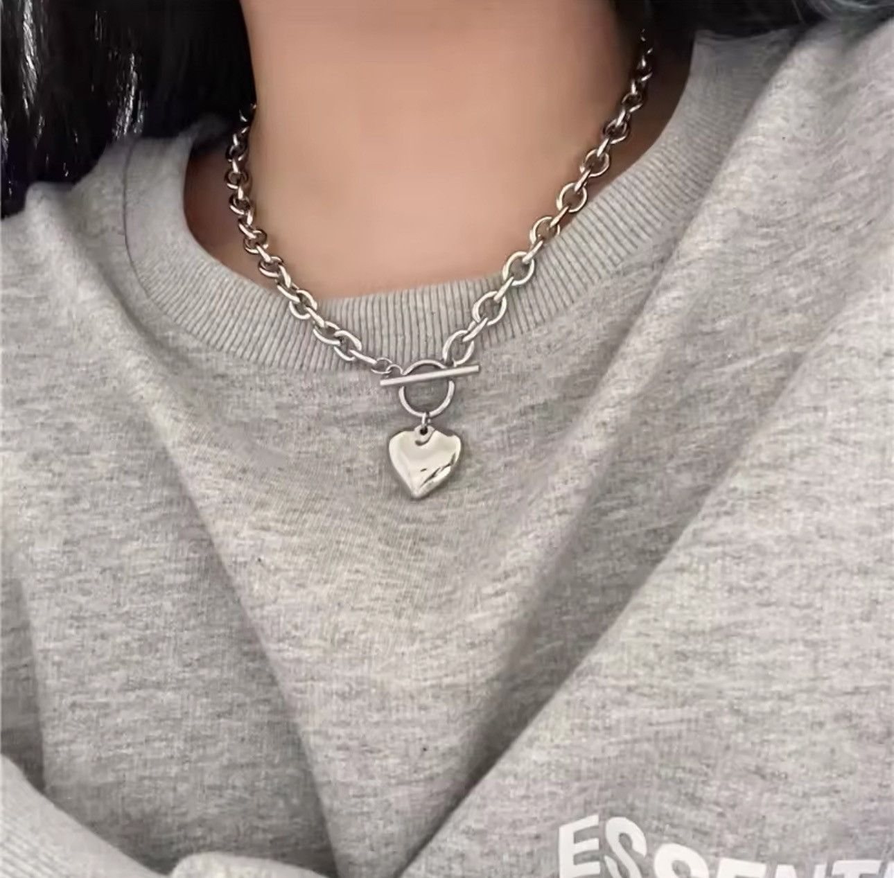 Jewelry × Vintage Heart Vintage Necklace chain pendent Size ONE SIZE - 1 Thumbnail