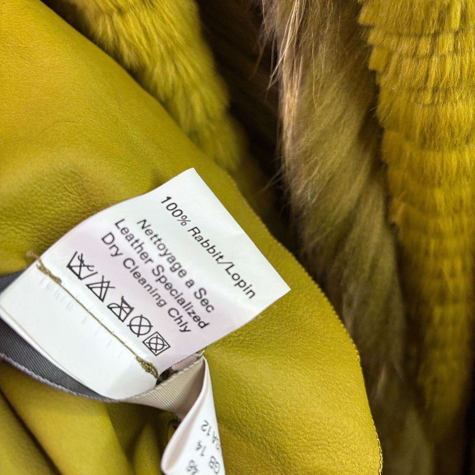 Other Rizal Reversible Fur Coat Olive Green 100% Rabbit Fox Fur & Size M / US 6-8 / IT 42-44 - 19 Thumbnail