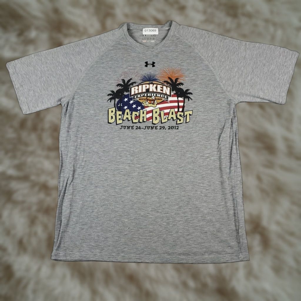 Under Armour VINTAGE Under Armour Ripken Beach T-Shirt Gray Short Sleeve Mens Large Gray Logo Modern Sports Shirt Mens Large Gray Size US L / EU 52-54 / 3 - 1 Thumbnail