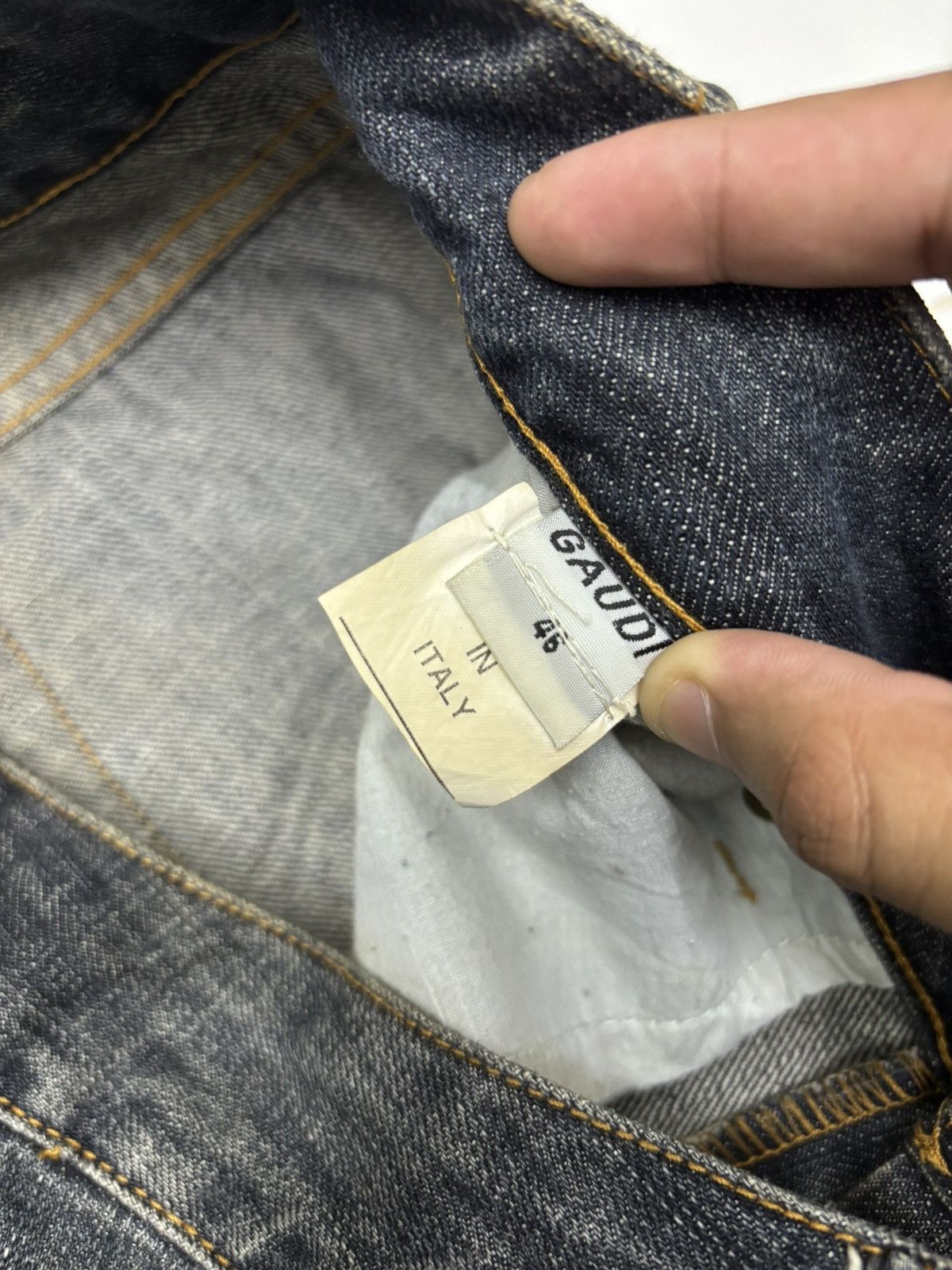 Hedi Slimane Distressed Web Chaos Stitch Wide Leg Denim Jean Dior Style Size US 32 / EU 48 - 13 Thumbnail