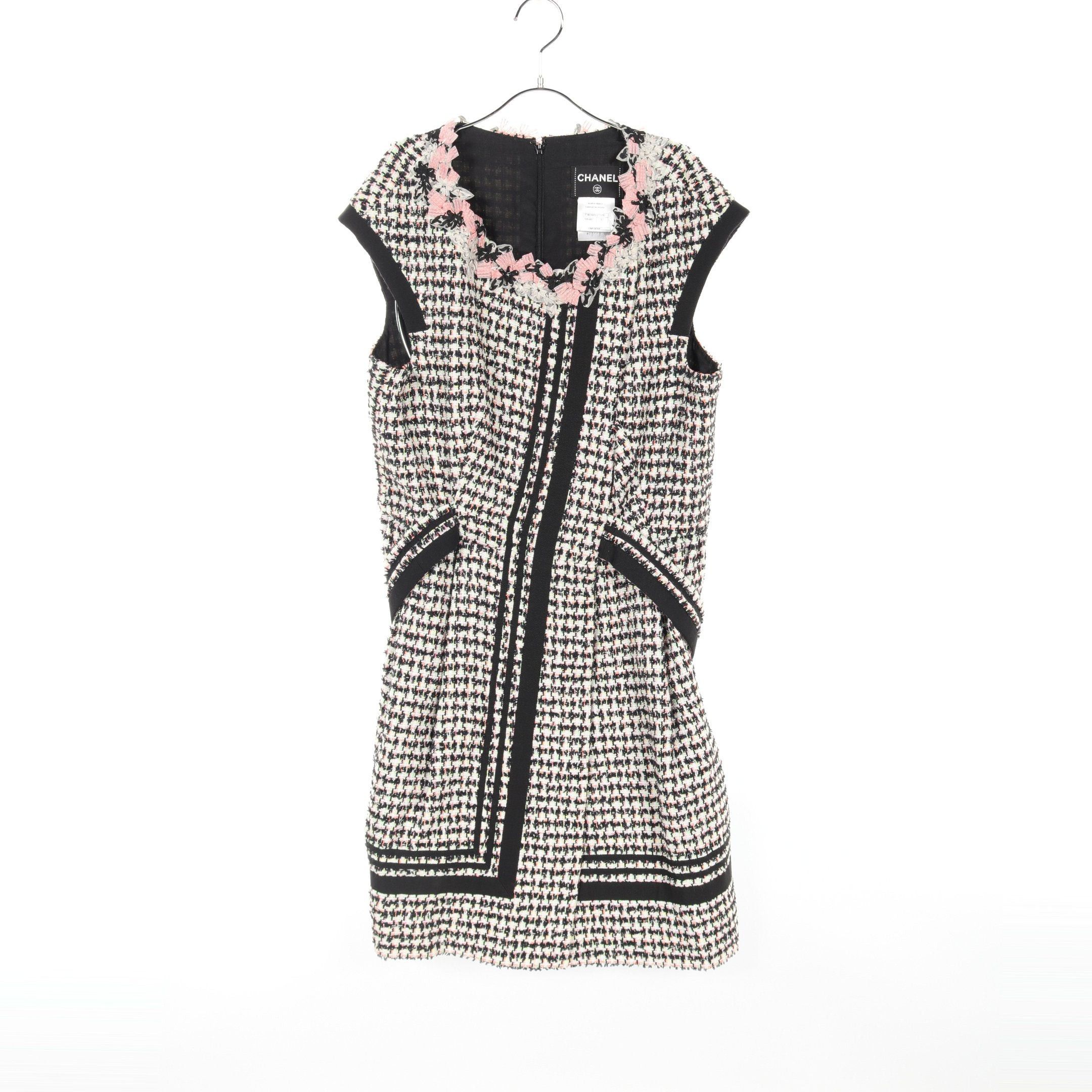 Chanel Chanel Tweed One Piece Cotton Nylon Cashmere White Black Multicolor Size ONE SIZE - 1 Thumbnail