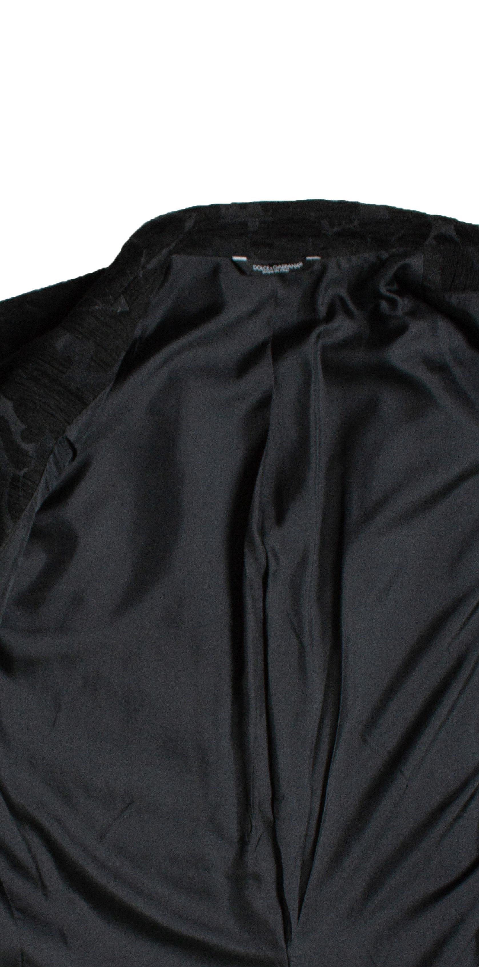 Dolce & Gabbana Dolce & Gabbana, Black jacquard woven coat Size US L / EU 52-54 / 3 - 10 Thumbnail