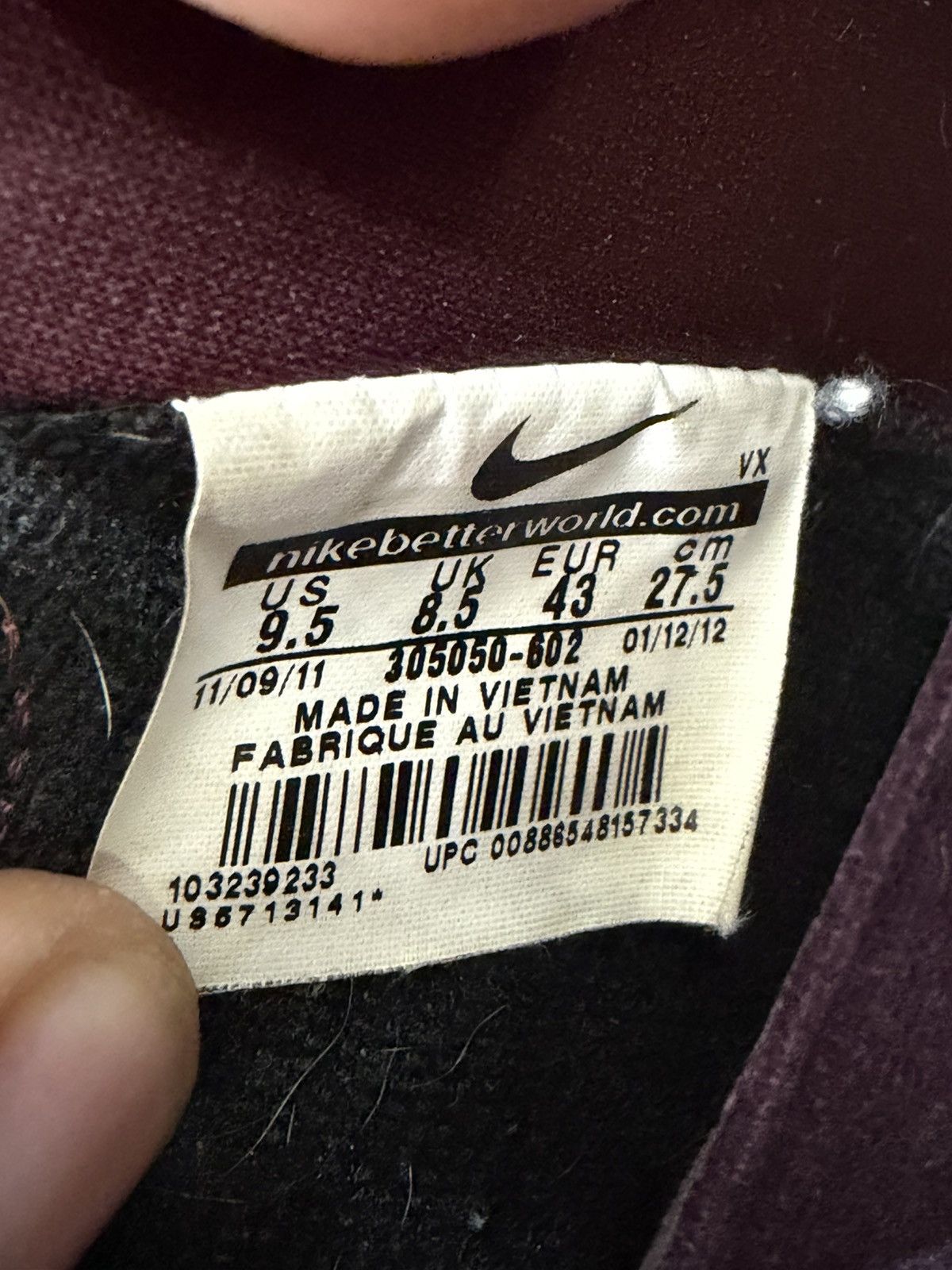 Nike Nike SB Dunk High Deep Burgundy Gridiron Size 9.5 Size US 9.5 / EU 42-43 - 11 Thumbnail