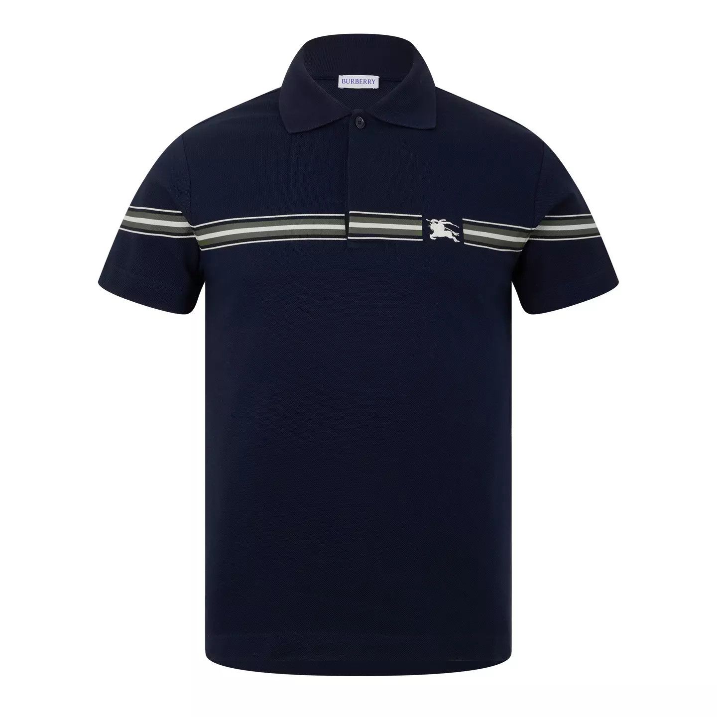 Burberry o1g2r1mq0426 Ekd Stripe Polo Shirt in Navy Size US M / EU 48-50 / 2 - 1 Thumbnail