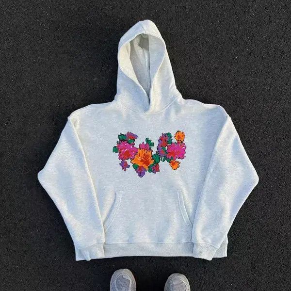 VIBE Hip Hop Colorful Graffiti Floral Print XL Hooded Sweatshirt Size US XL / EU 56 / 4 - 7 Thumbnail