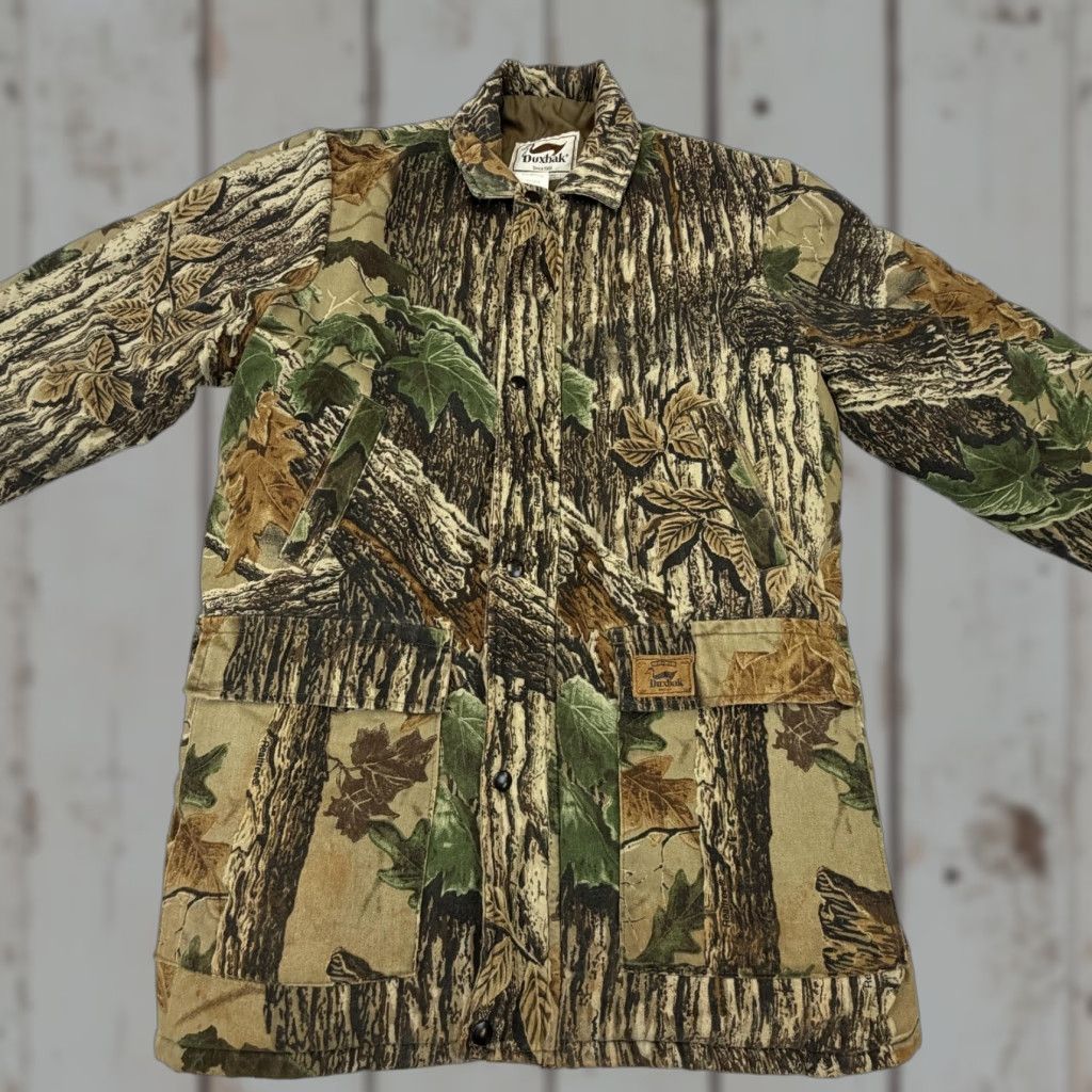 Realtree VINTAGE Duxbak Jacket Mens Large Brown Realtree Camo Canvas Quilted Hunting USA Size US L / EU 52-54 / 3 - 1 Thumbnail