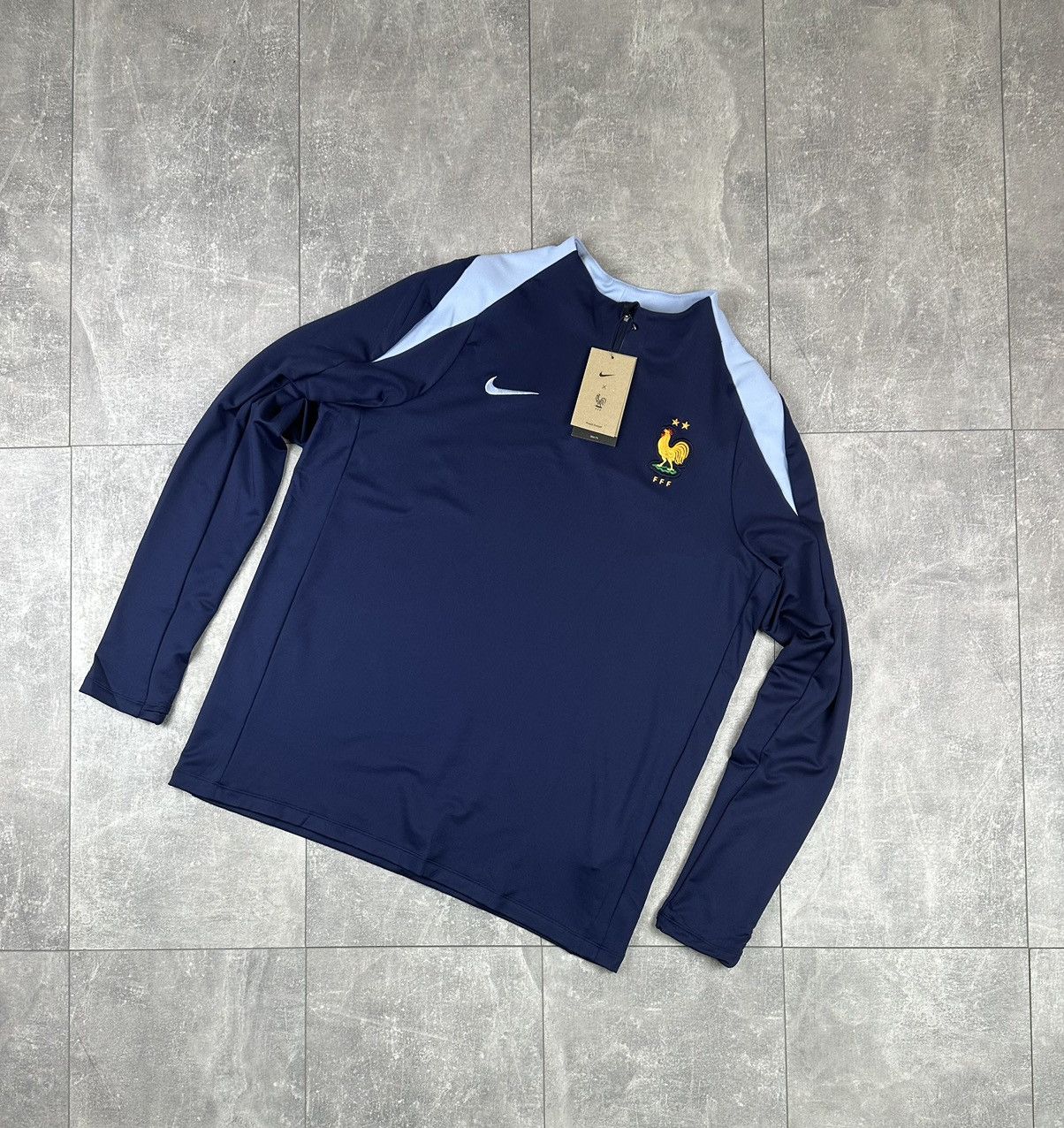 Nike New Nike France 2024 Training Light Strike Elite 1/4 Zip Size US XL / EU 56 / 4 - 1 Thumbnail