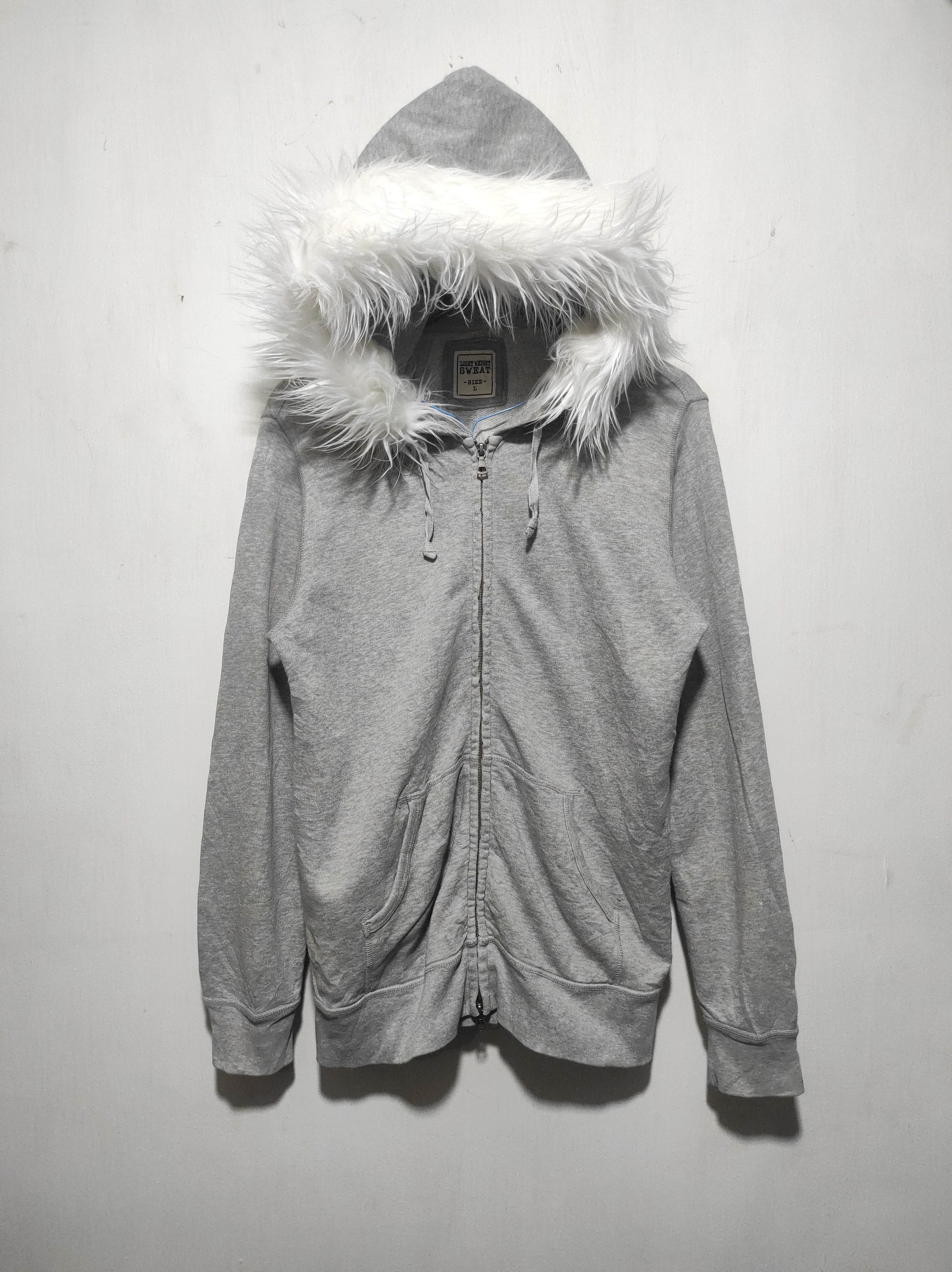 Uniqlo Uniqlo Light Weight Sweat Zip Fur Hoodie i6w9 LGB style Size US M / EU 48-50 / 2 - 8 Thumbnail