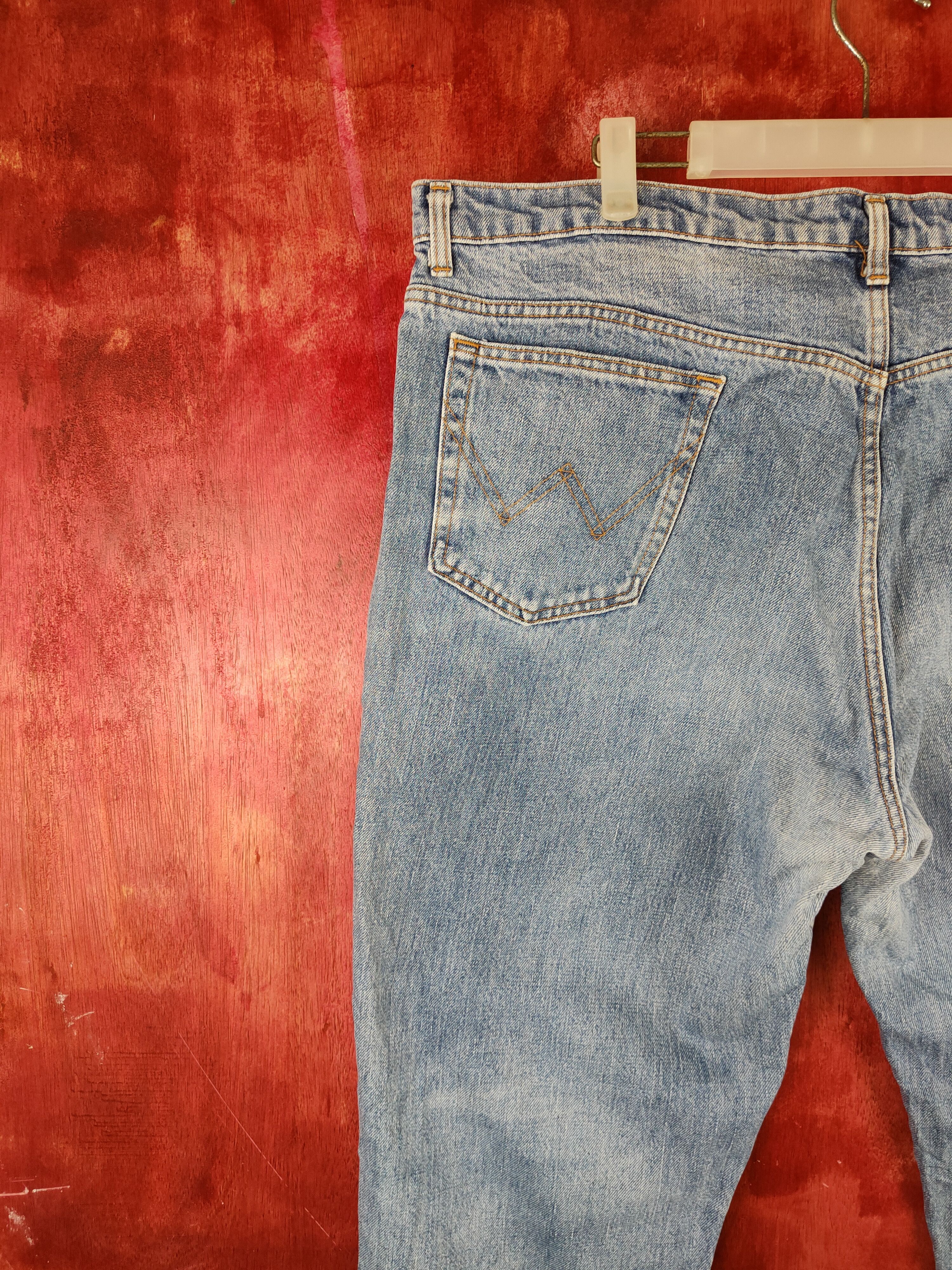 Faded Glory Wrangler Blue Faded jeans vintage Denim #S1480 Size US 41 - 8 Thumbnail
