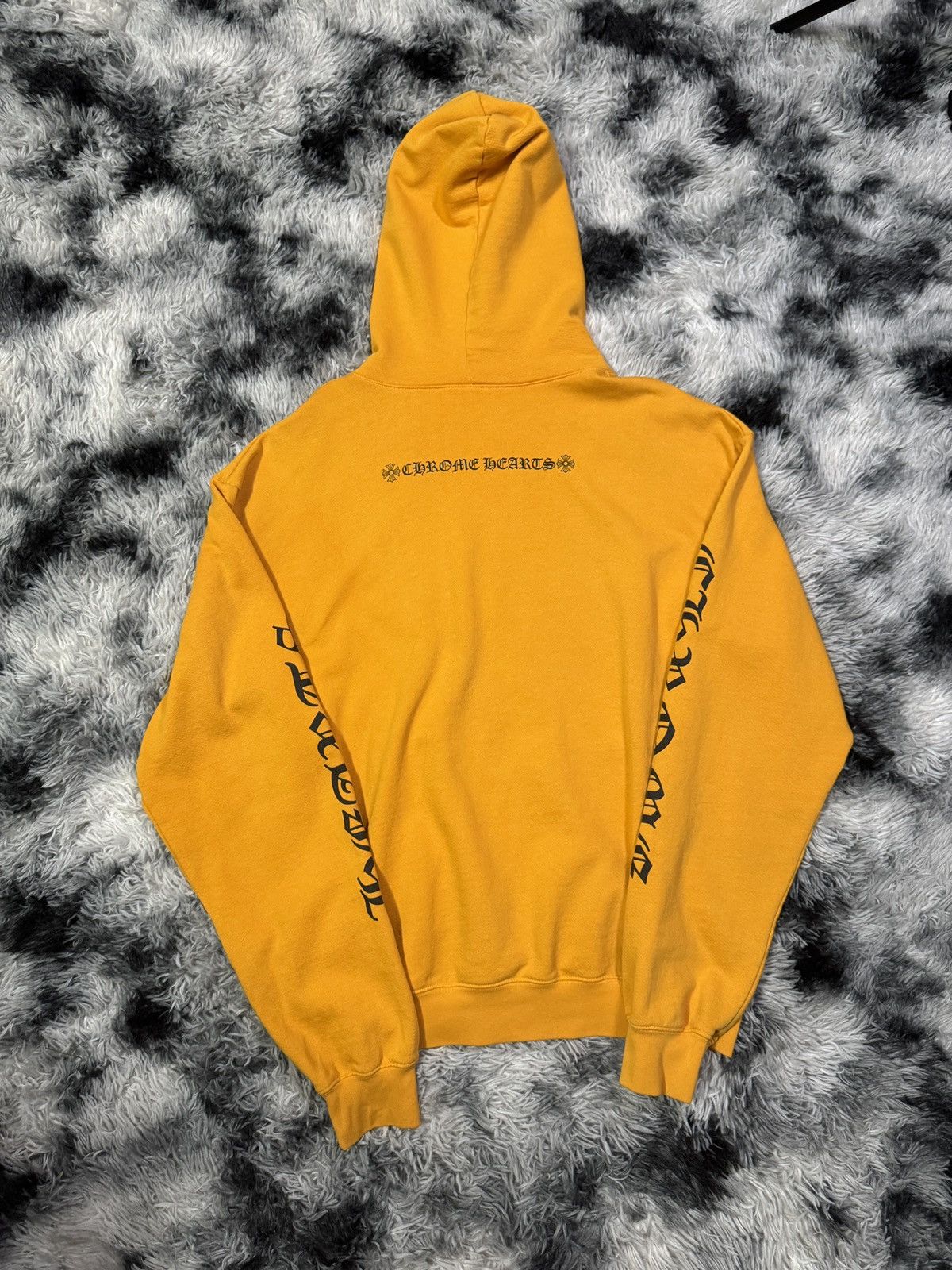 Chrome Hearts Chrome Hearts Mustard Vertical Logo Pullover Hoodie Size US M / EU 48-50 / 2 - 6 Thumbnail