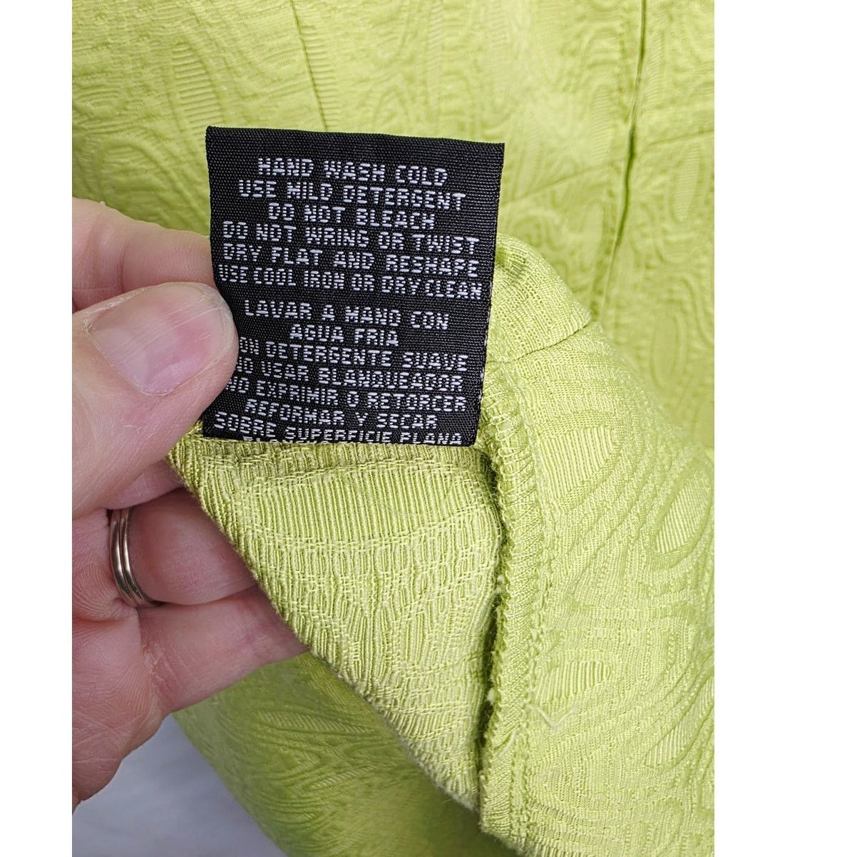 Other K Studio Lime Green Retro Jacquard Pleated Shift Dress Size XXL / US 16-18 / IT 52-54 - 10 Thumbnail