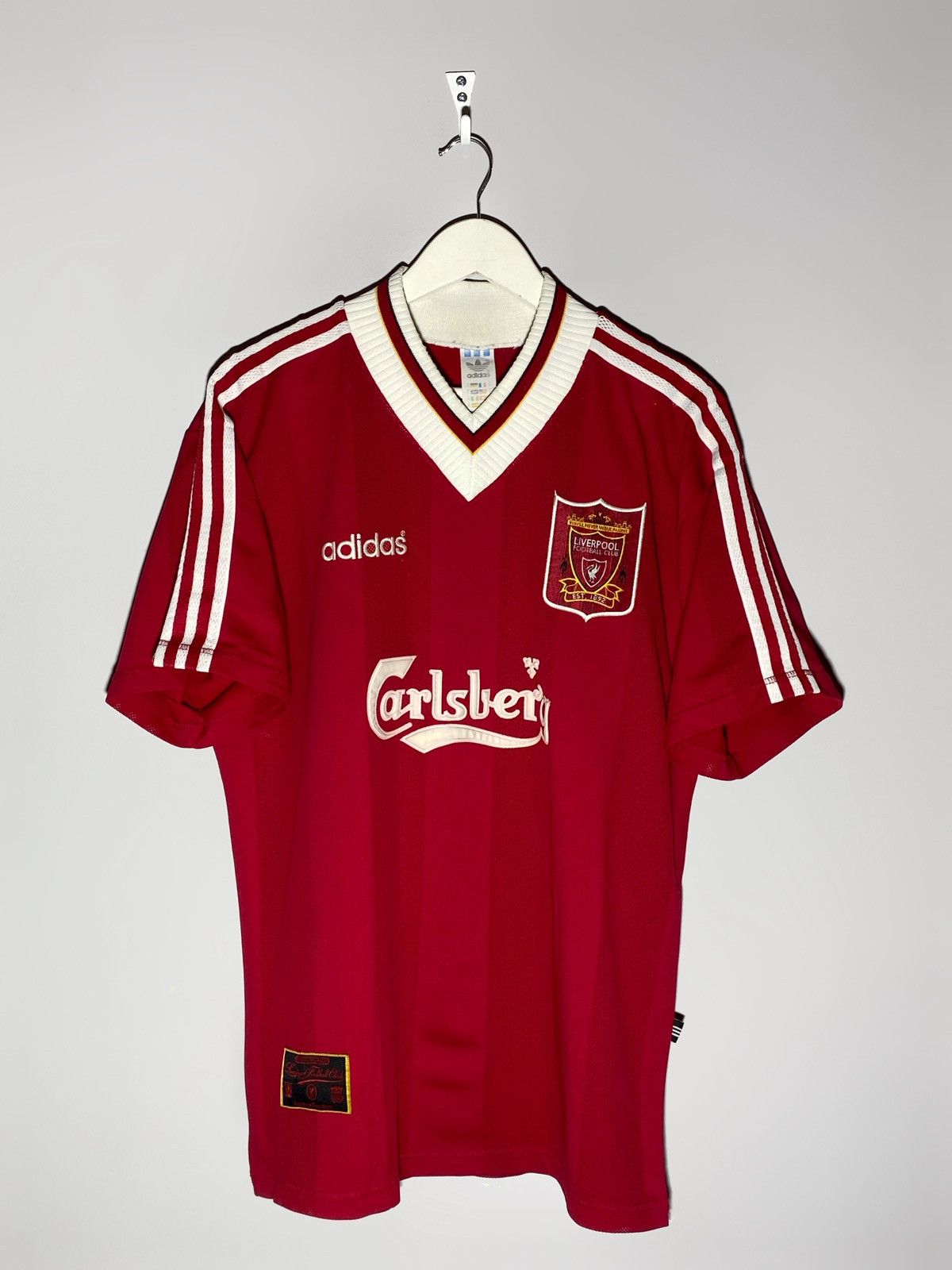 Vintage Vintage Adidas FC Liverpool 1995/96 Home Football Shirt Size US XL / EU 56 / 4 - 1 Thumbnail