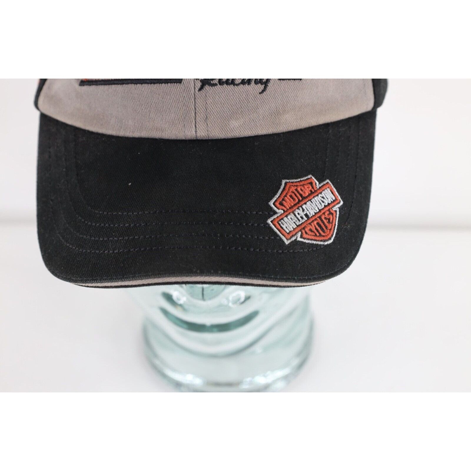 Harley Davidson × Vintage Vintage Distressed Spell Out Harley Davidson Motorcycles Hat Size ONE SIZE - 3 Thumbnail