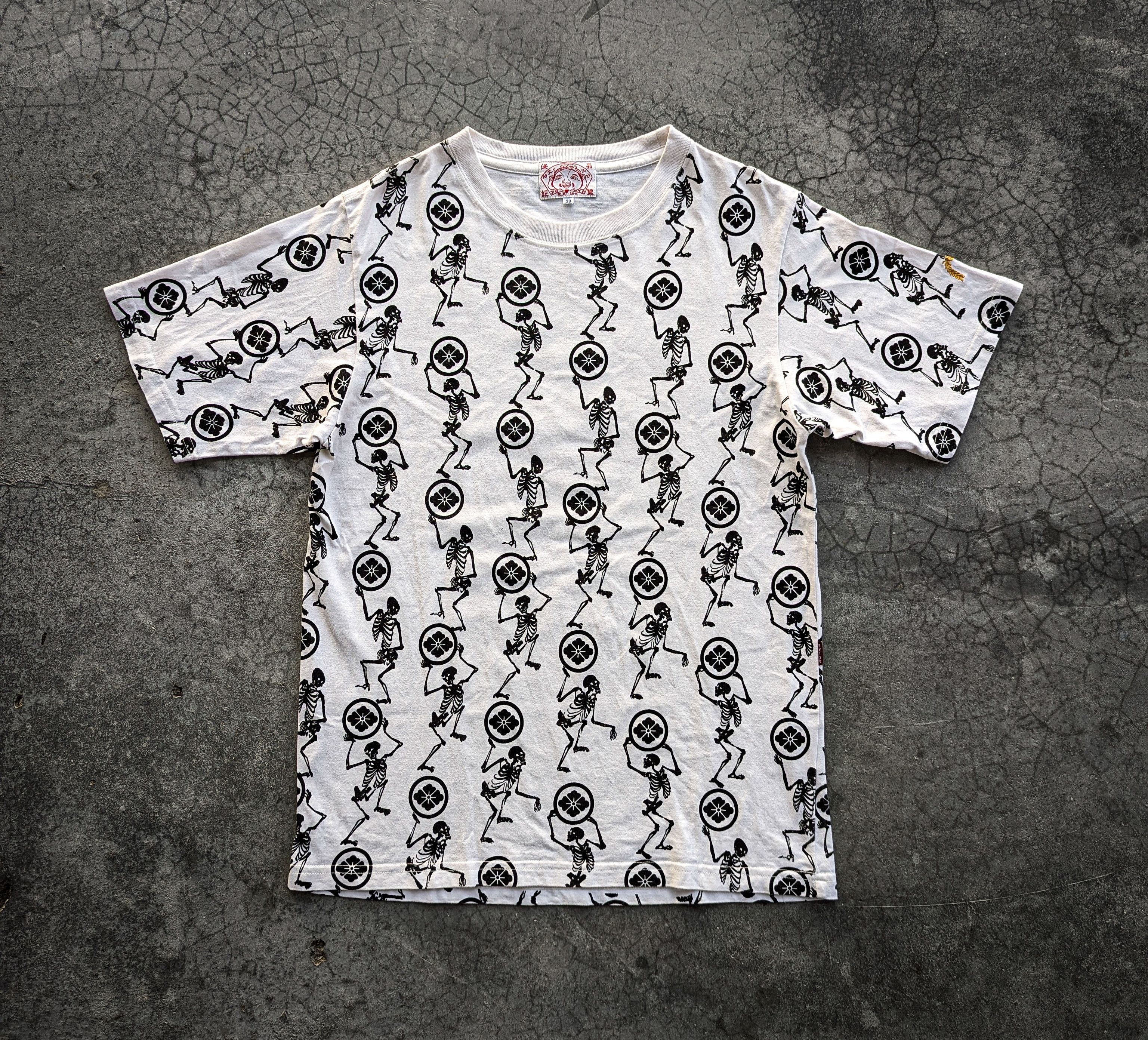 Evisu Dancing Skull Overprint Tshirt