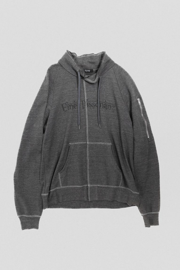 image of Undercover Fw09"earmuff Maniac"high Neck Sweater W Contrasting Stitches in Grey, Men's (Size Medium