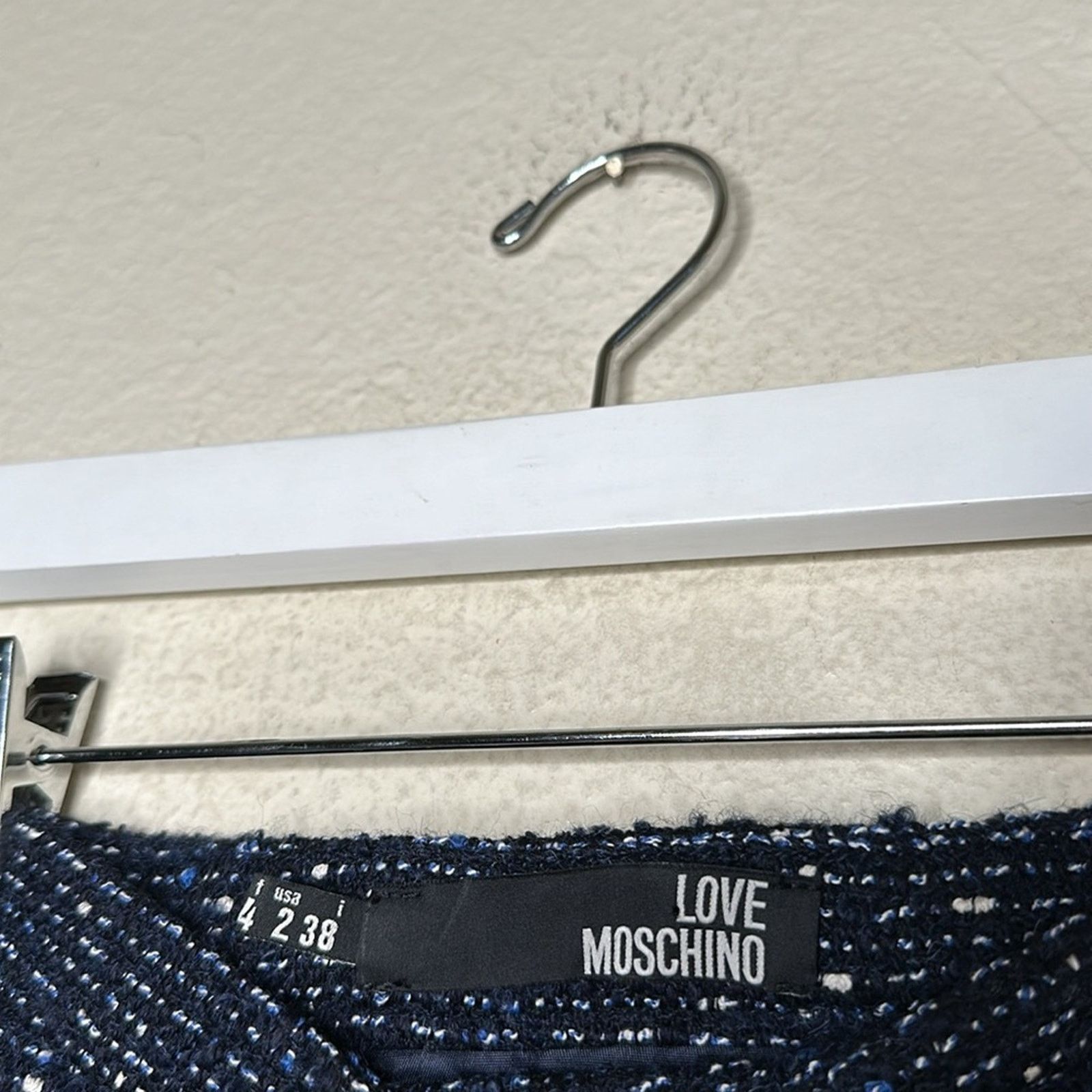 Love Moschino Love Moschino Wool Mohair Tweed Mini Skirt Blue Size 2/28 Size 28" / US 6 / IT 42 - 8 Thumbnail