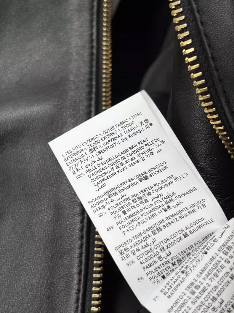 Versace Versace Black sheepskin embroidered jacket coat Size M / US 6-8 / IT 42-44 - 7 Thumbnail