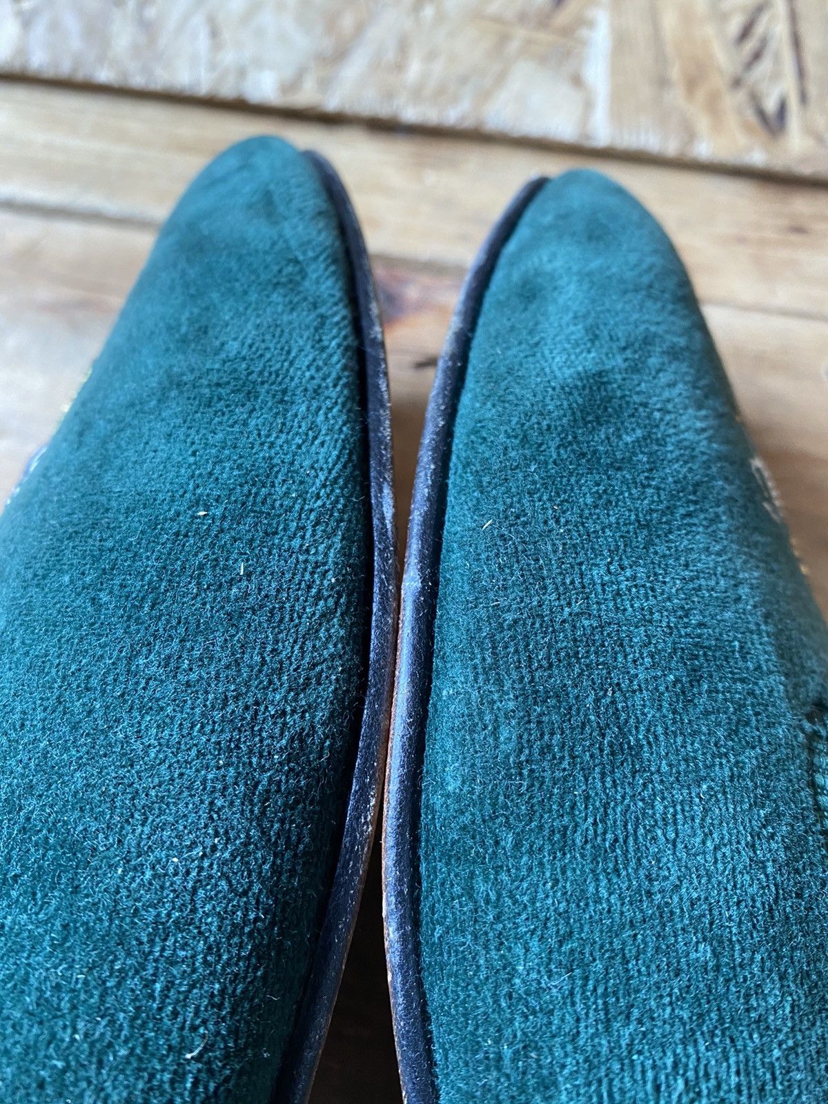 Crockett & Jones Crockett and jones slip slippers green loafer uk sz10.5 Size US 11 / EU 44 - 13 Thumbnail