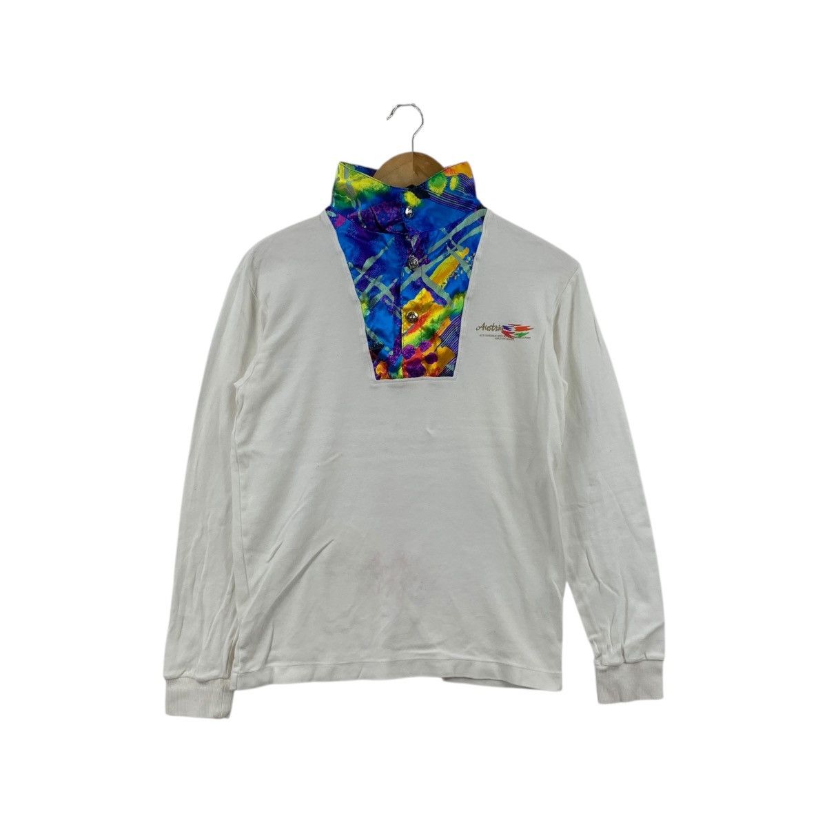 Asics Vintage ASICS SNOW ARIS Austria Team Half Zipper Tee Shirt Size S / US 4 / IT 40 - 1 Thumbnail