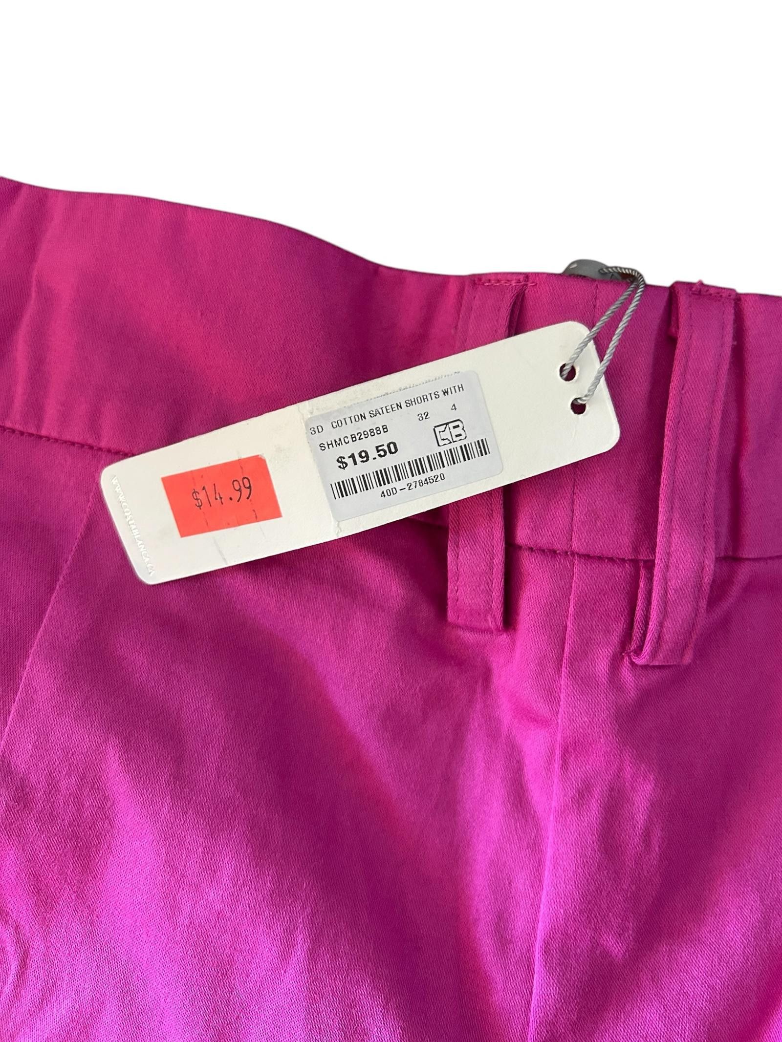 Designer Costa Blanca Women's Vibrant Pink Cotton Shorts Size 27" / US 4 / IT 40 - 3 Thumbnail