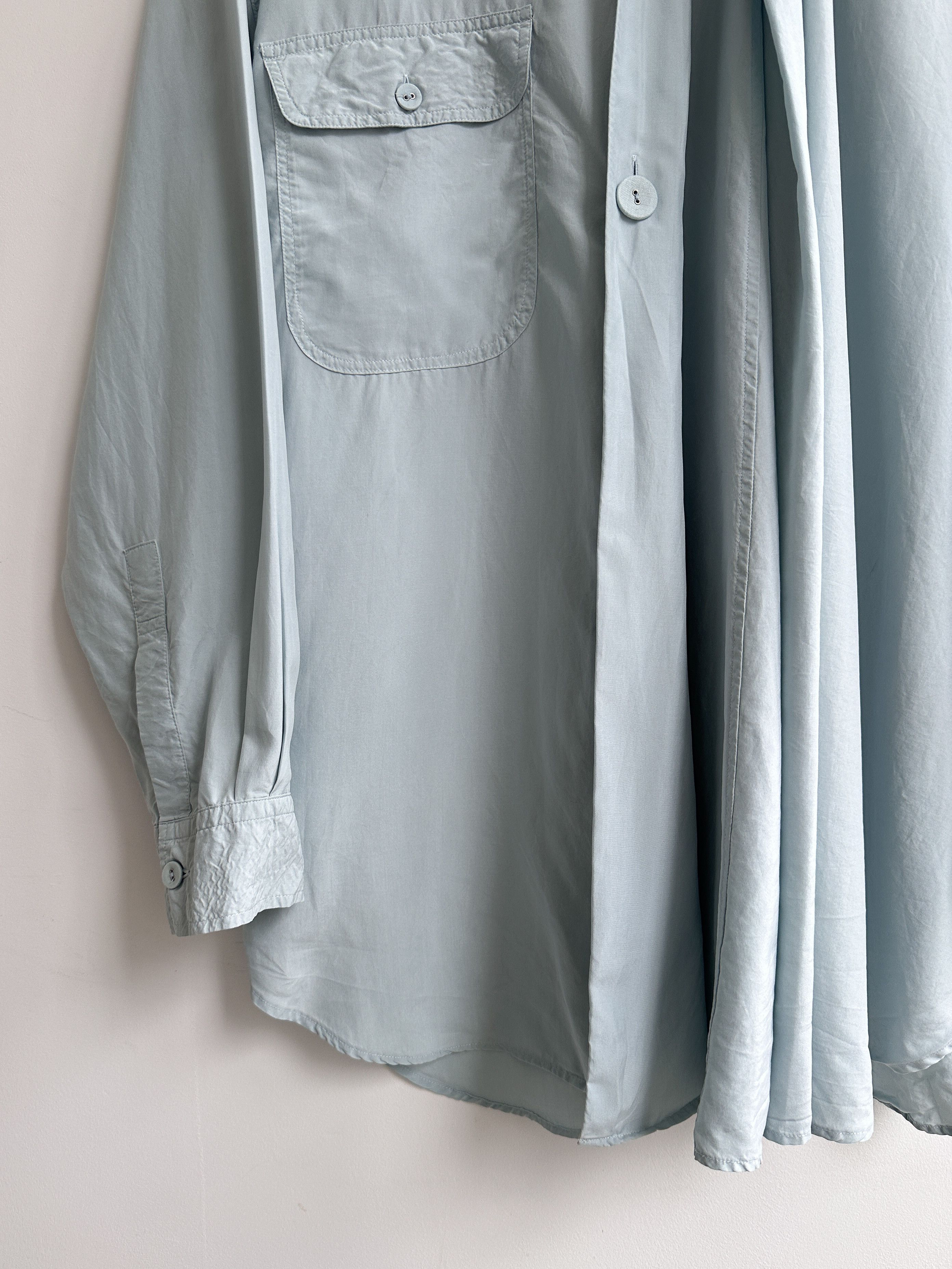 Yohji Yamamoto Vintage Yohji Yamamoto Blue Shirt Size S / US 4 / IT 40 - 7 Thumbnail