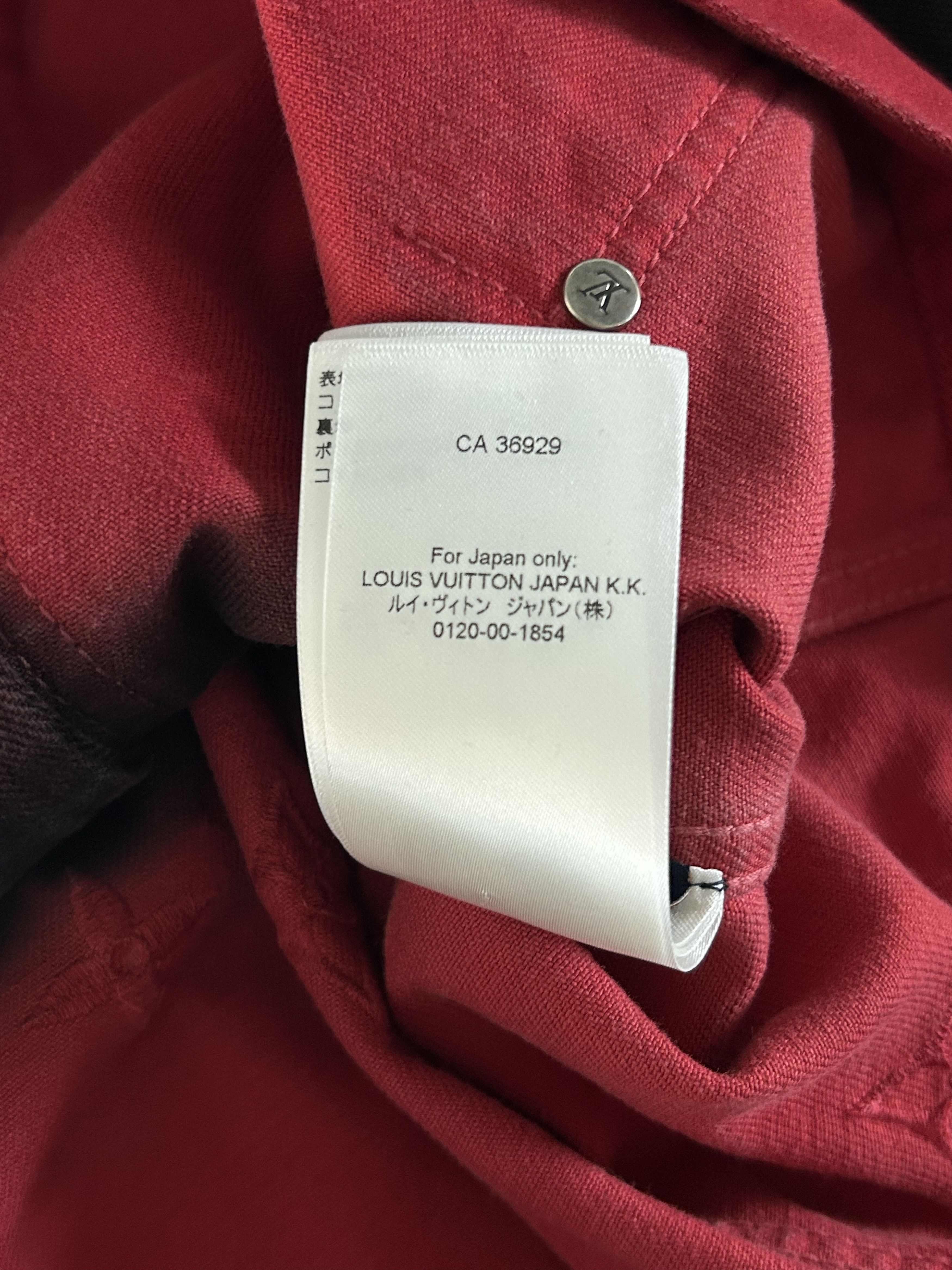 Louis Vuitton Black & Red Gradient Embroidered Monogram Denim Jacket Size US XL / EU 56 / 4 - 8 Thumbnail