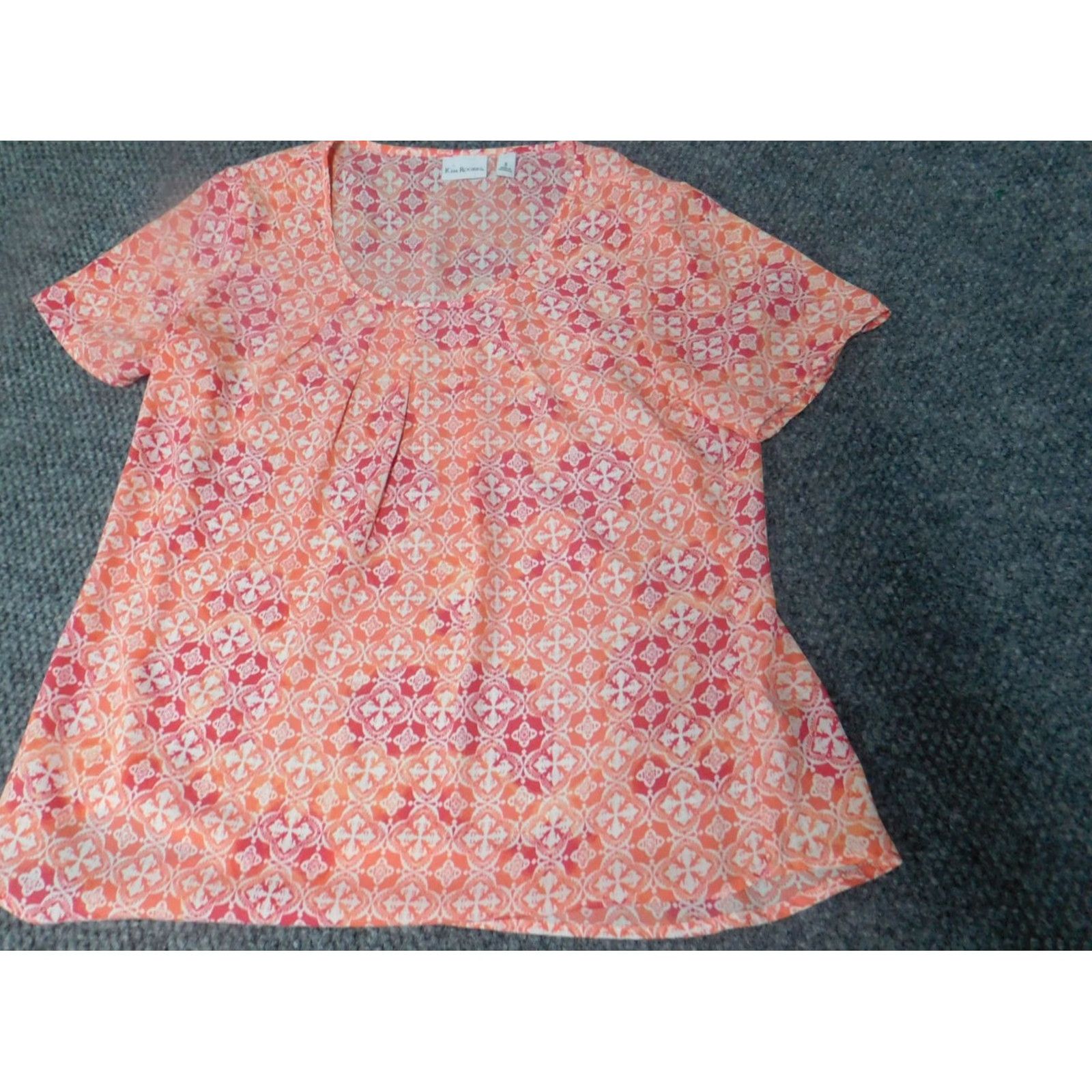 Vintage Kim Rogers Blouse Shirt Womens Small Gray Plaid Button-Down Henley Pullover Casual Regular S Gray Modern Women Size S / US 4 / IT 40 - 3 Thumbnail
