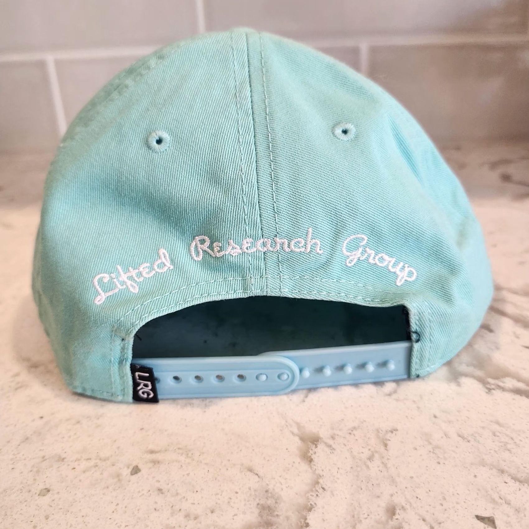 Logo 7 LRG Snapback Hat Turquoise Script Logo Adjustable Cap Men Size ONE SIZE - 4 Thumbnail