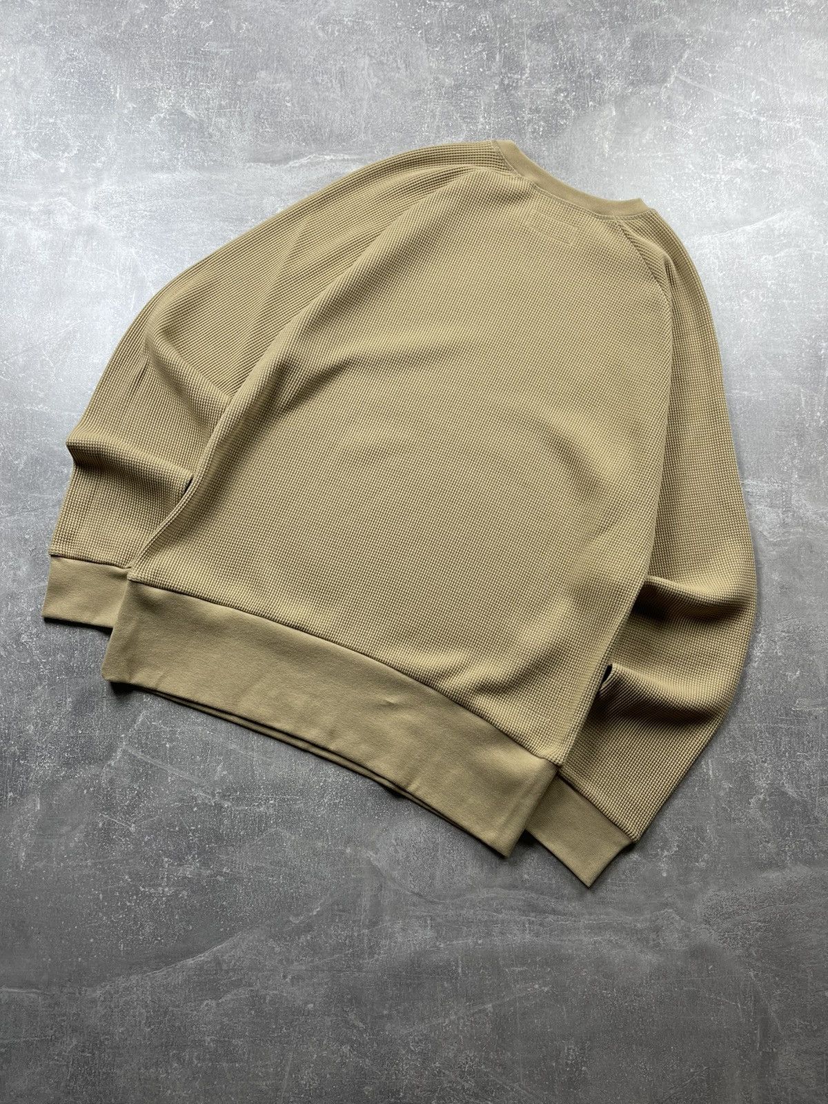 Universal Works Universal Works Waffle Crewneck Sweatshirt Sand Beige Size US L / EU 52-54 / 3 - 6 Thumbnail