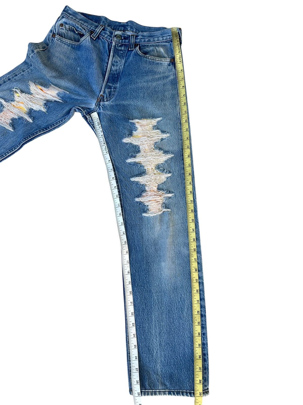 Levi's Vintage 80s Levi’s 501 Ripped Distressed Denim Jeans Size US 30 / EU 46 - 6 Thumbnail