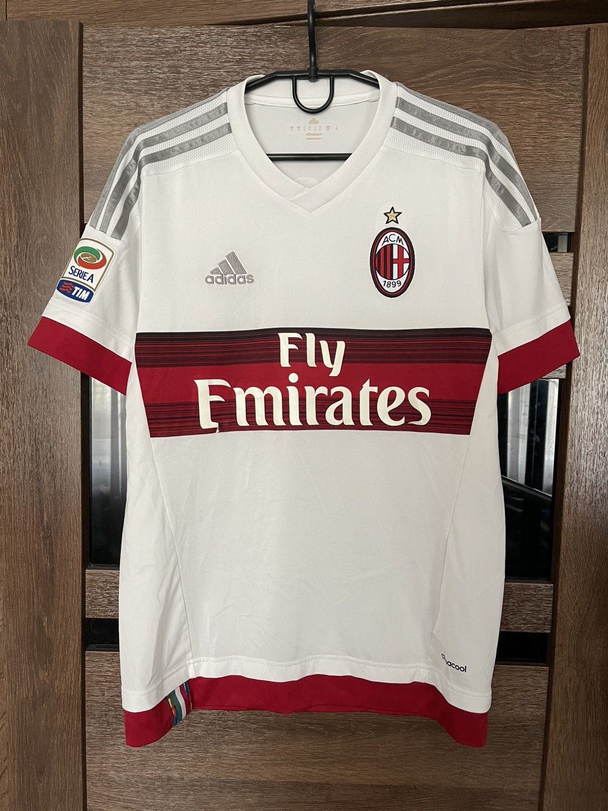 Adidas 2015/2016 AC Milan Bacca Adidas Soccer Jersey T-Shirt Size US S / EU 44-46 / 1 - 7 Thumbnail