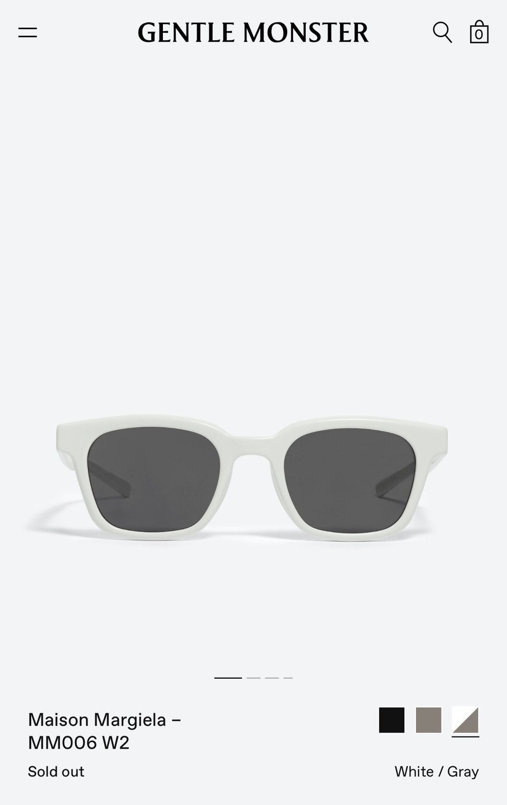Gentle Monster Gentle Monster x Maison Margiela MM006 – White Size ONE SIZE - 10 Thumbnail