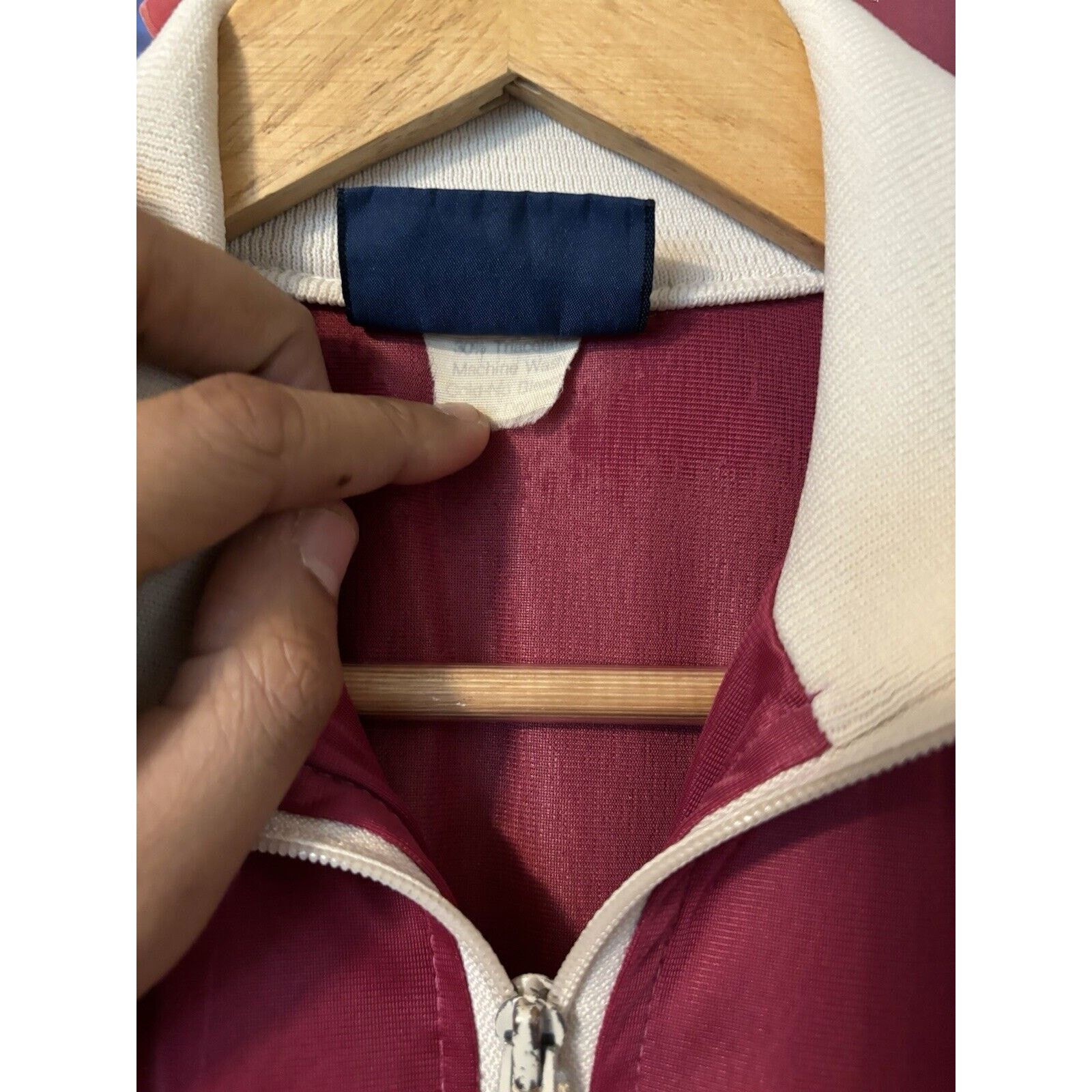 Nike Vintage 80s blue tag nike zip up track suit burgundy Sz S Size US S / EU 44-46 / 1 - 4 Thumbnail