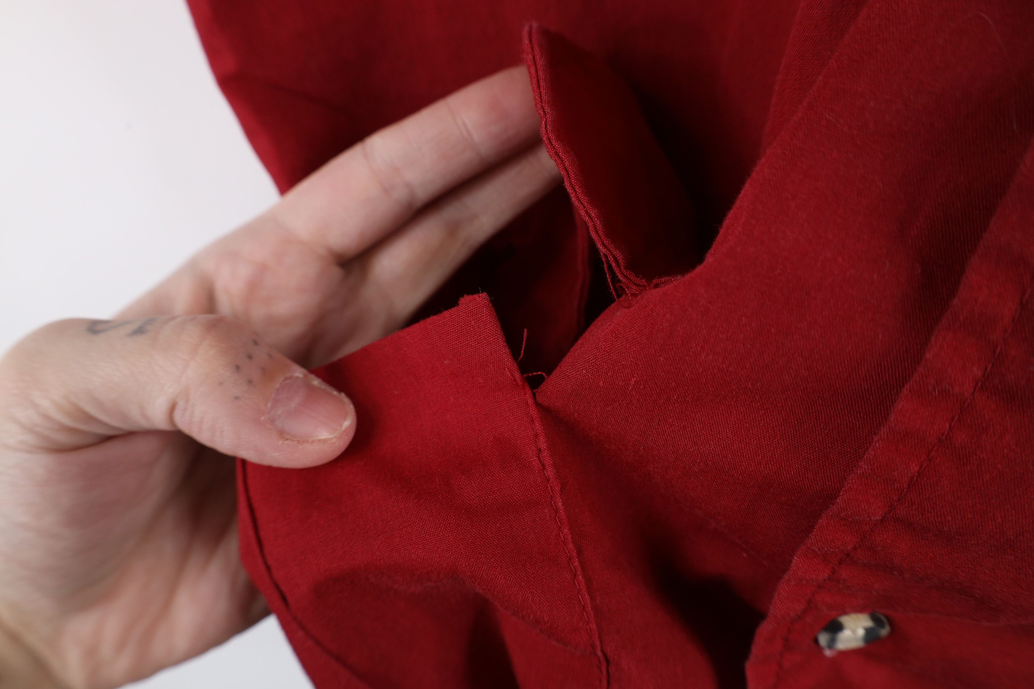 Vintage Vintage 90s Streetwear Military Safari Bush Button Shirt Red Size US S / EU 44-46 / 1 - 7 Thumbnail