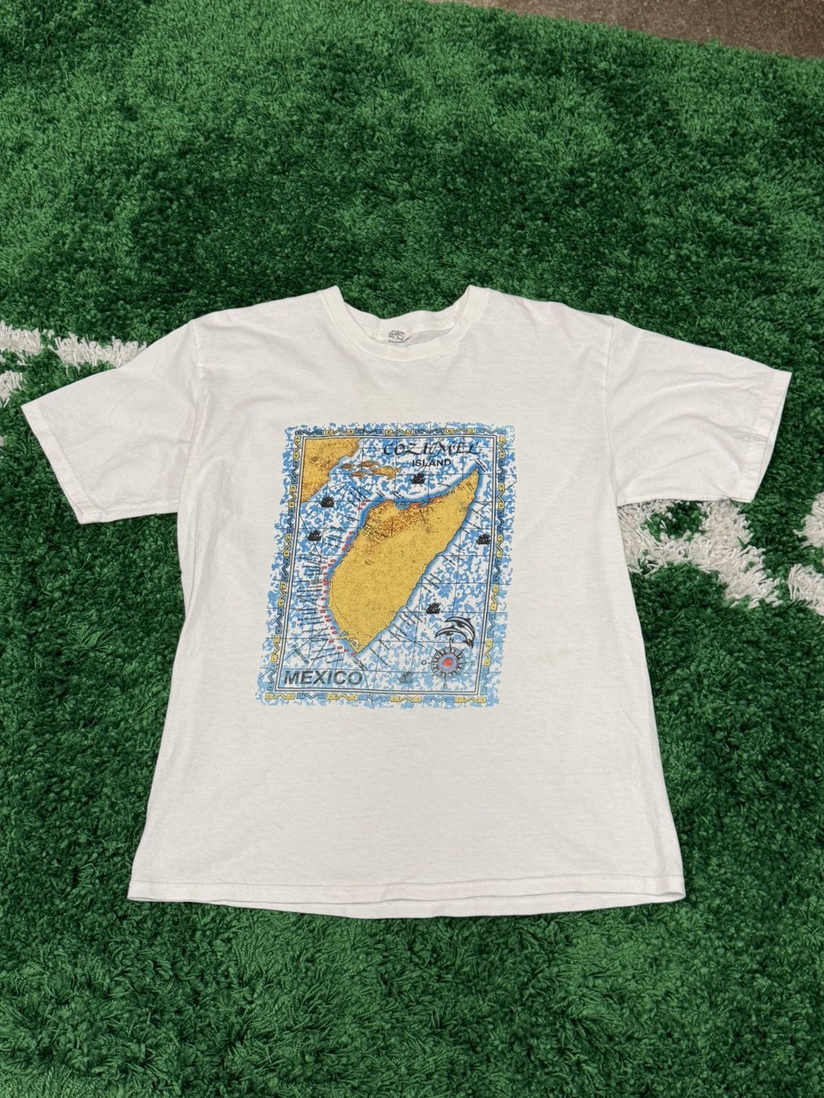 Vintage Vintage Yazbek Mexico Map Logo Tee Shirt Large White Size US L / EU 52-54 / 3 - 1 Thumbnail