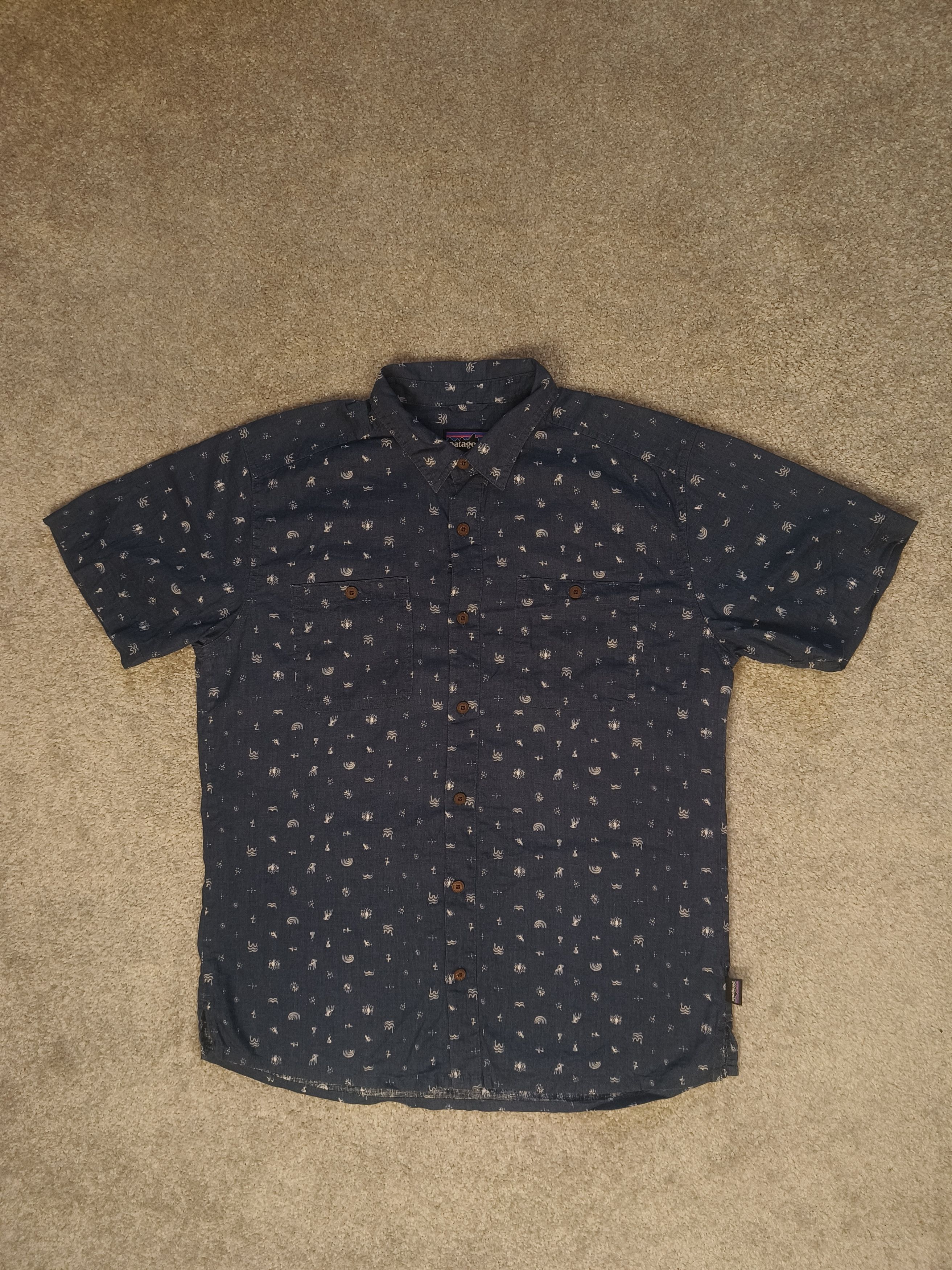 Patagonia Patagonia Back Step Shirt River Symbols Stone Blue Size US M / EU 48-50 / 2 - 1 Thumbnail