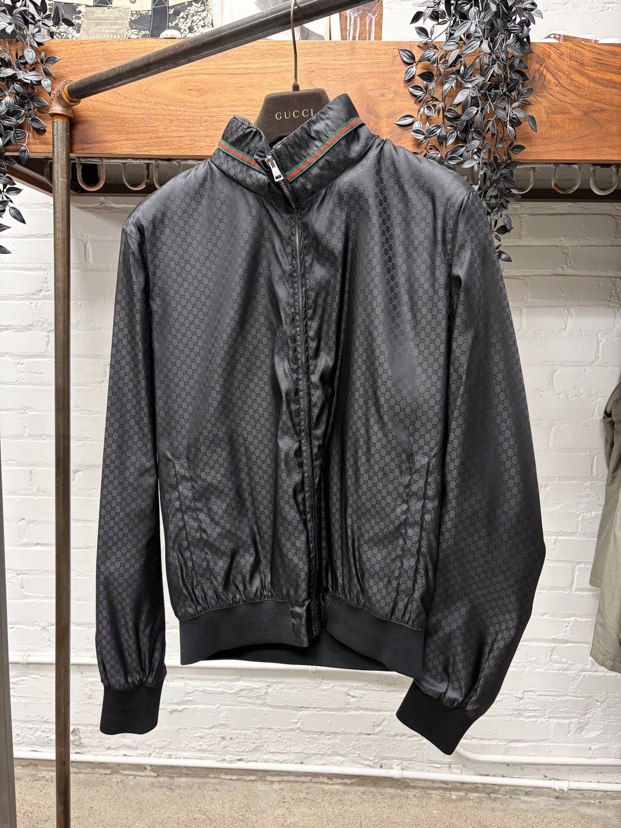 Gucci 2010s Gucci ‘GG Interlock Monogram’ Black Track Jacket with Jersey Cotton Liner Size US S / EU 44-46 / 1 - 1 Thumbnail