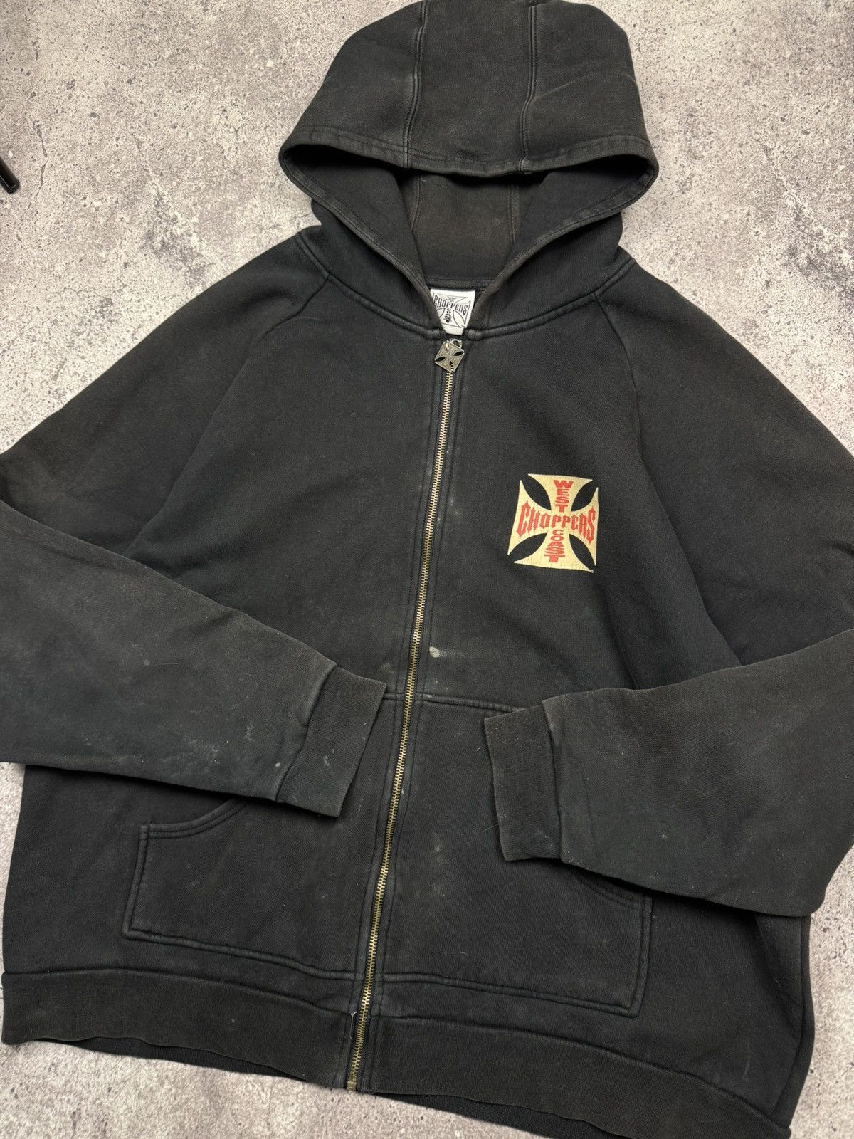 West Coast Choppers Vintage West Coast Choppers Distressed Faded Zip Hoodie Y2K Size US XL / EU 56 / 4 - 5 Thumbnail