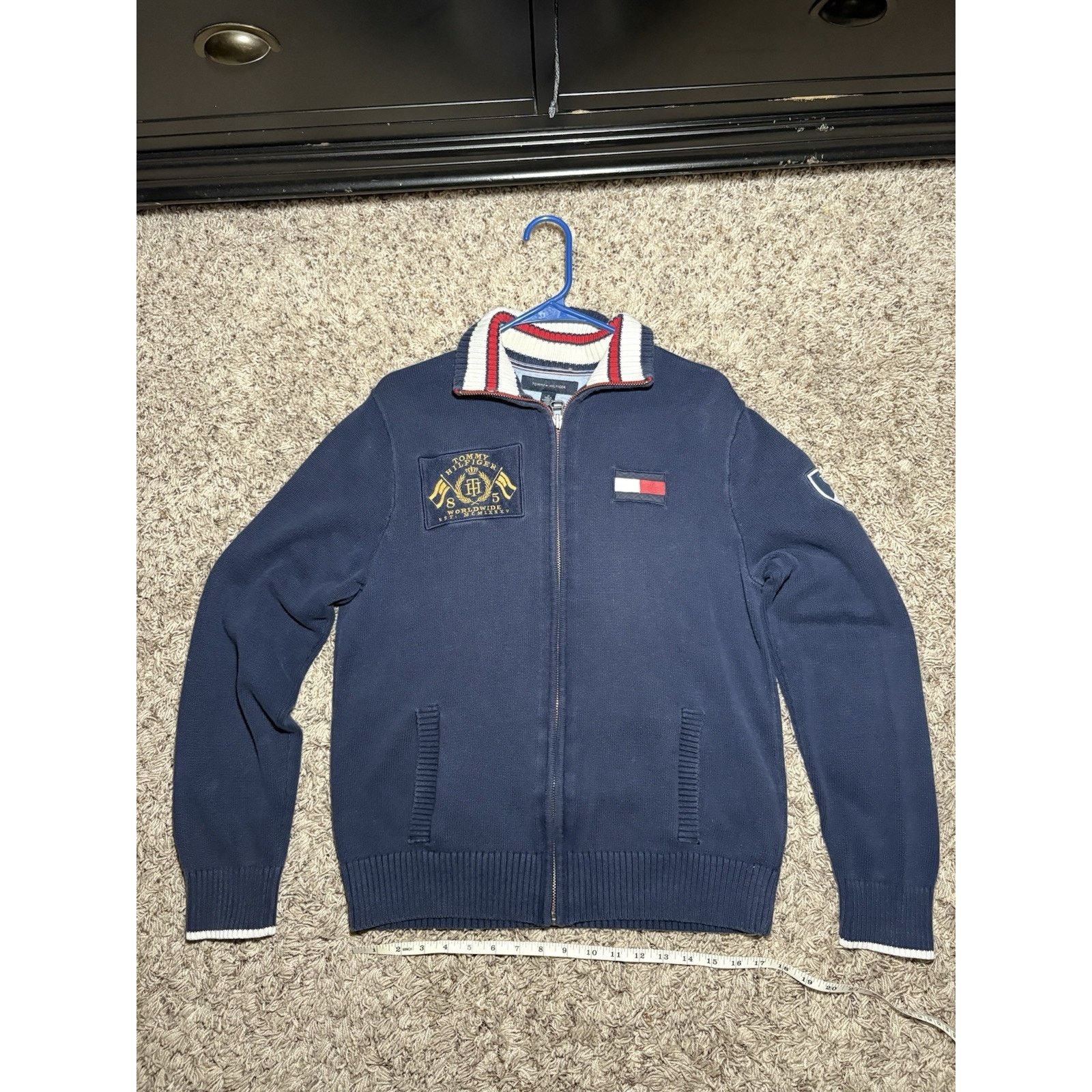 Tommy Hilfiger Tommy Hilfiger Full Zip Varsity Jacket Sweater Size US M / EU 48-50 / 2 - 1 Thumbnail
