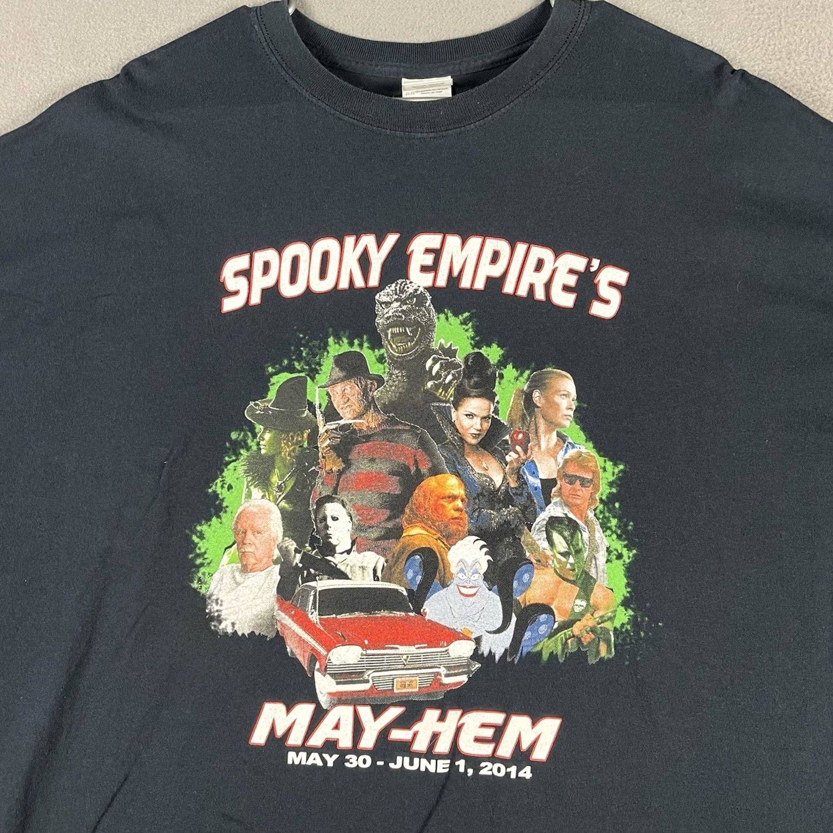 Gildan Spooky Empire 2014 T Shirt 2XL Black Horror Convention Souvenir Gildan Men Short Sleeve Crew Neck Graphic Print Vintage: No Size US XXL / EU 58 / 5 - 2 Thumbnail