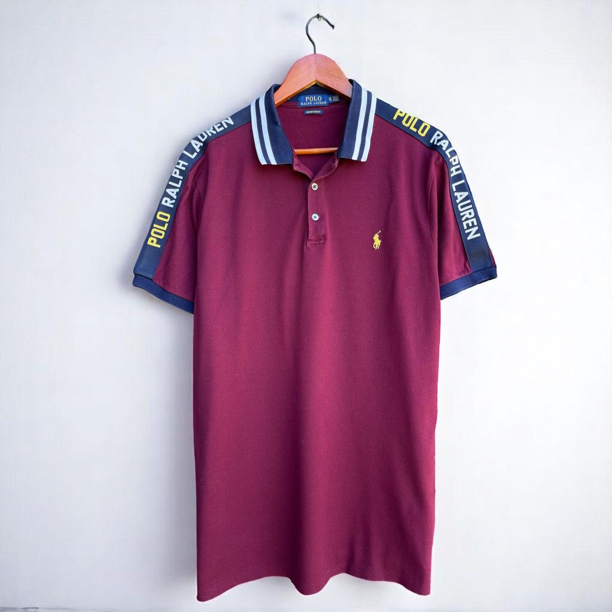 Ralph Lauren Sport Polo Ralph Lauren Cotton Custom Slim Fit Polo Shirt Burgundy Size US XL / EU 56 / 4 - 1 Thumbnail