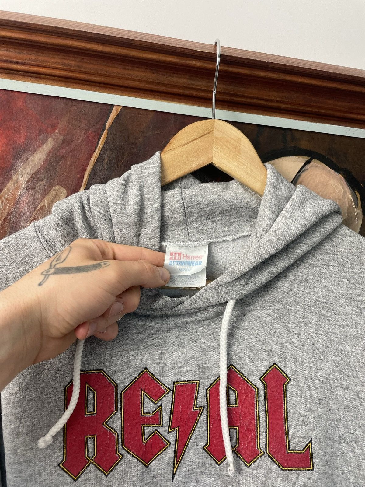 Vintage Real Skateboards Vintage Y2k Skate Hoodie Distressed ACDC Size US M / EU 48-50 / 2 - 3 Thumbnail