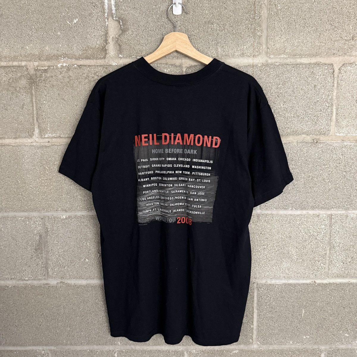Anvil Anvil Neil Diamond Home Before Dark Black T-Shirt Mens Large Size US L / EU 52-54 / 3 - 2 Thumbnail
