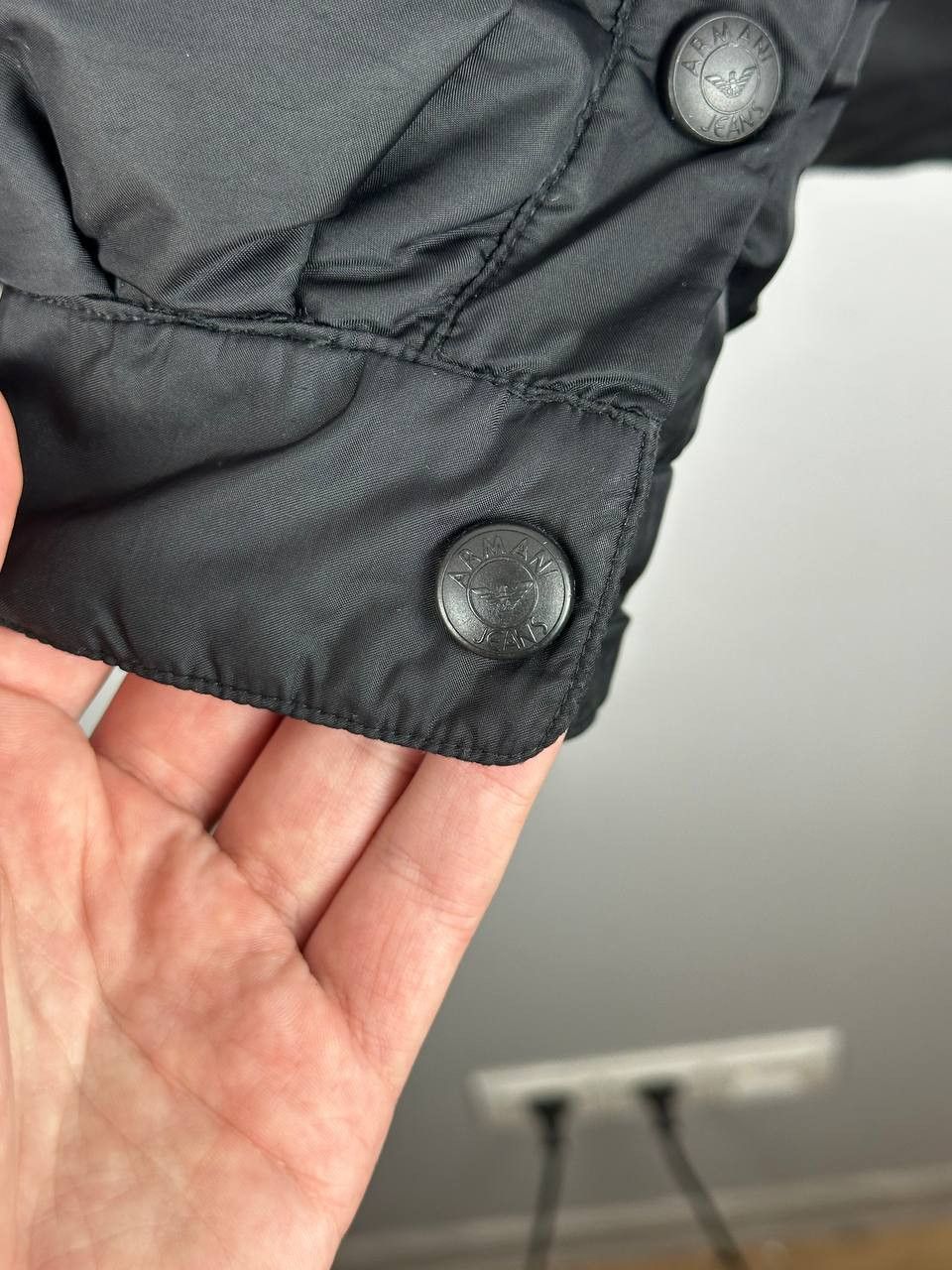 Armani Vintage Armani Jeans Black Nylon Quilted Down Puffer Jacket Size US M / EU 48-50 / 2 - 8 Thumbnail
