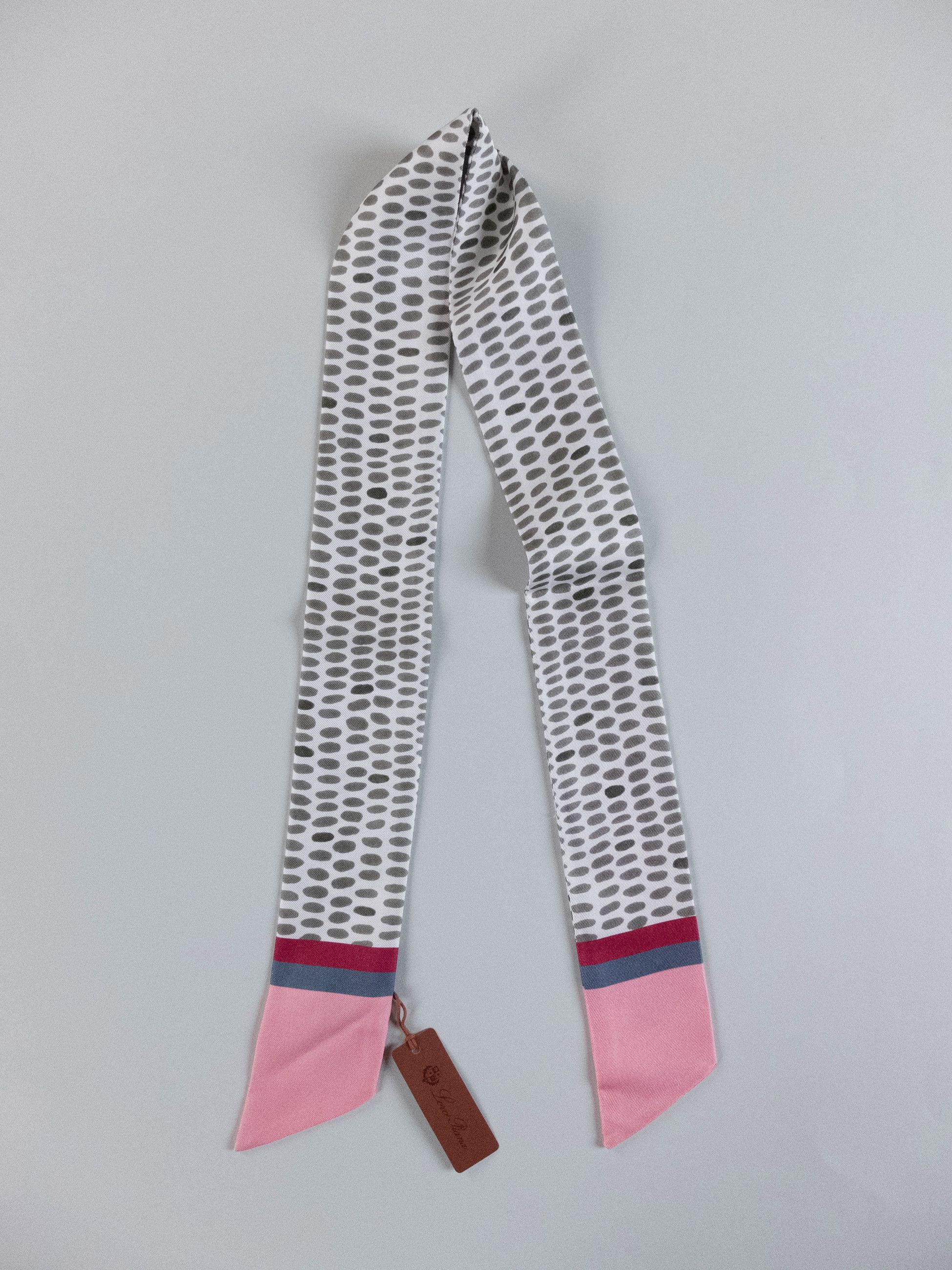Loro Piana LORO PIANA Gocce D'Autunno pink teardrop silk mitzah scarf Size ONE SIZE - 1 Thumbnail