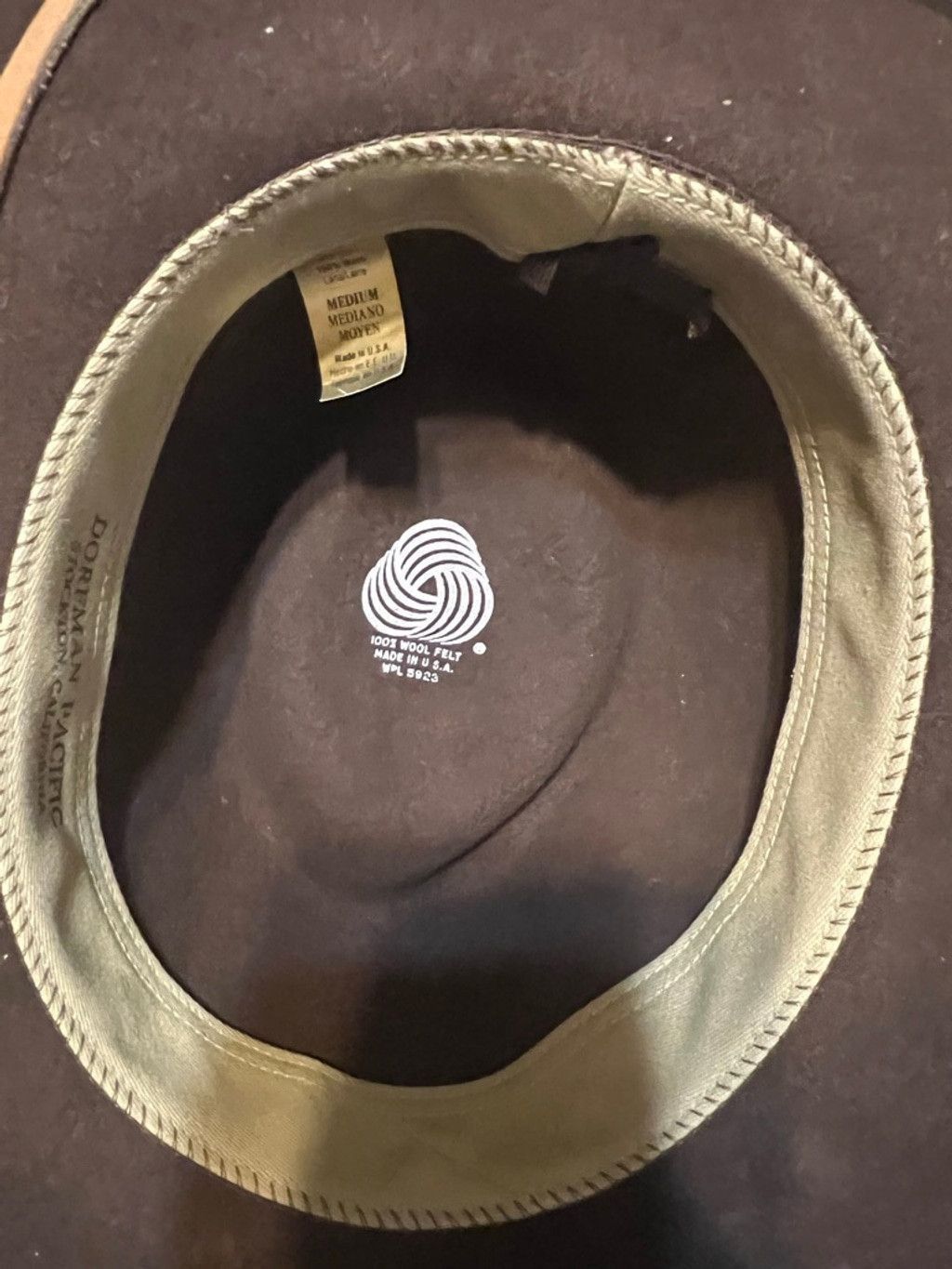 Other Men's Dorfman Pacific Brown Wool Felt Hat Size 42 - 5 Thumbnail