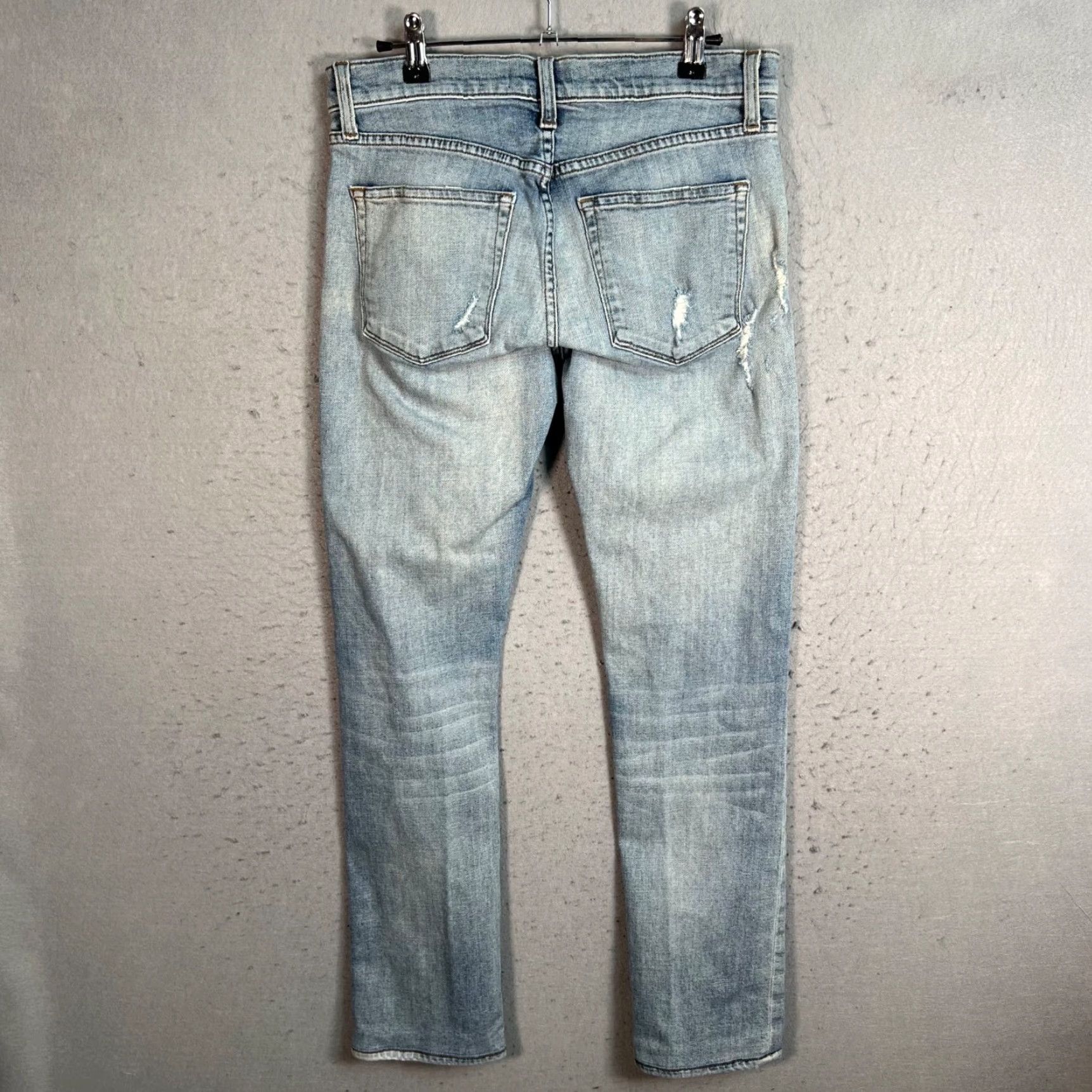 J Brand J Brand Womens Tyler Skinny Jeans Size 29 Blue Light Wash Distressed Denim Size 29" - 2 Thumbnail