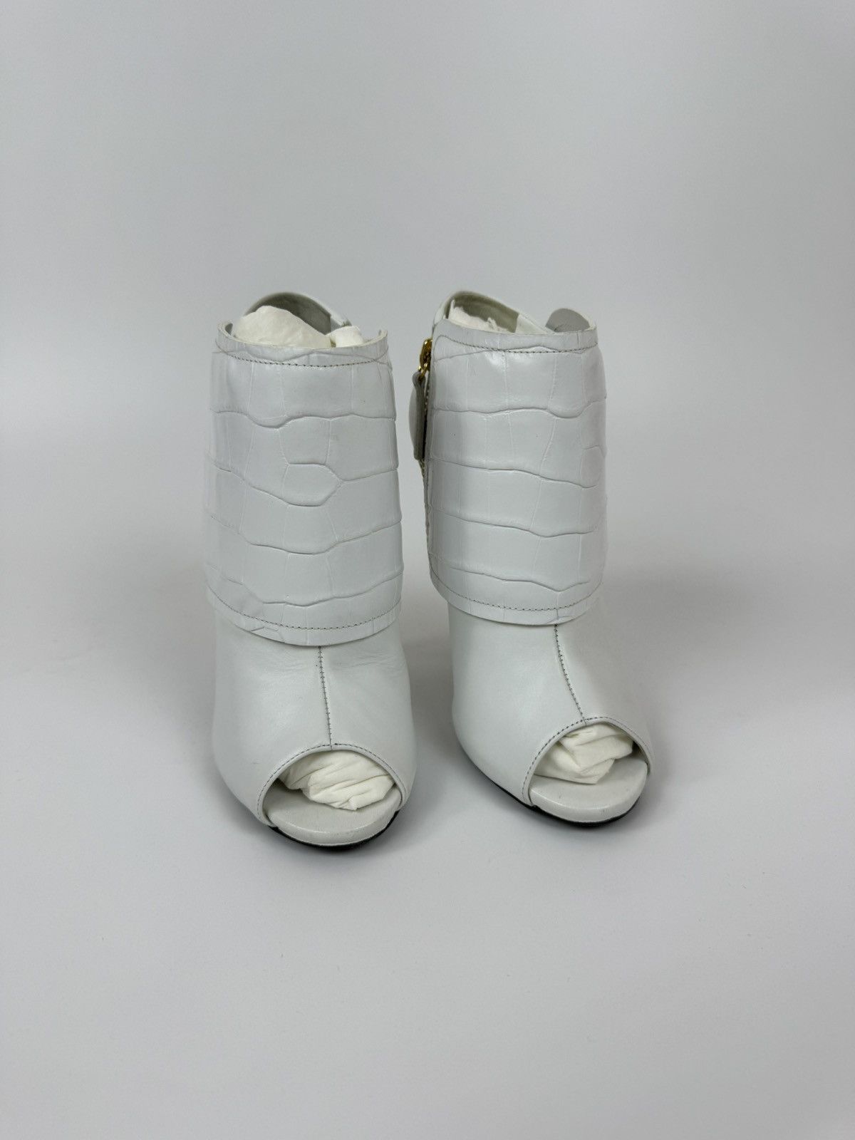Giuseppe Zanotti Giuseppe Zanotti Open Ankle Boots Leather Stiletto High Heel Size US 10 / IT 40 - 2 Thumbnail