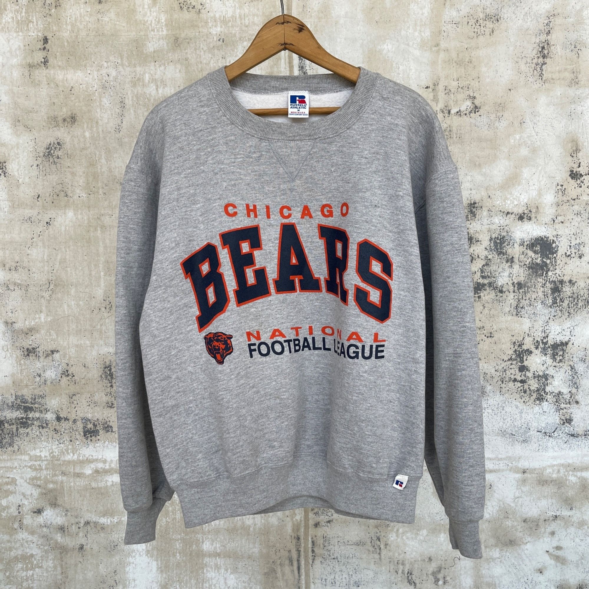 Vintage Russell Athletic Chicago Bears Crewneck Sweater Men Large